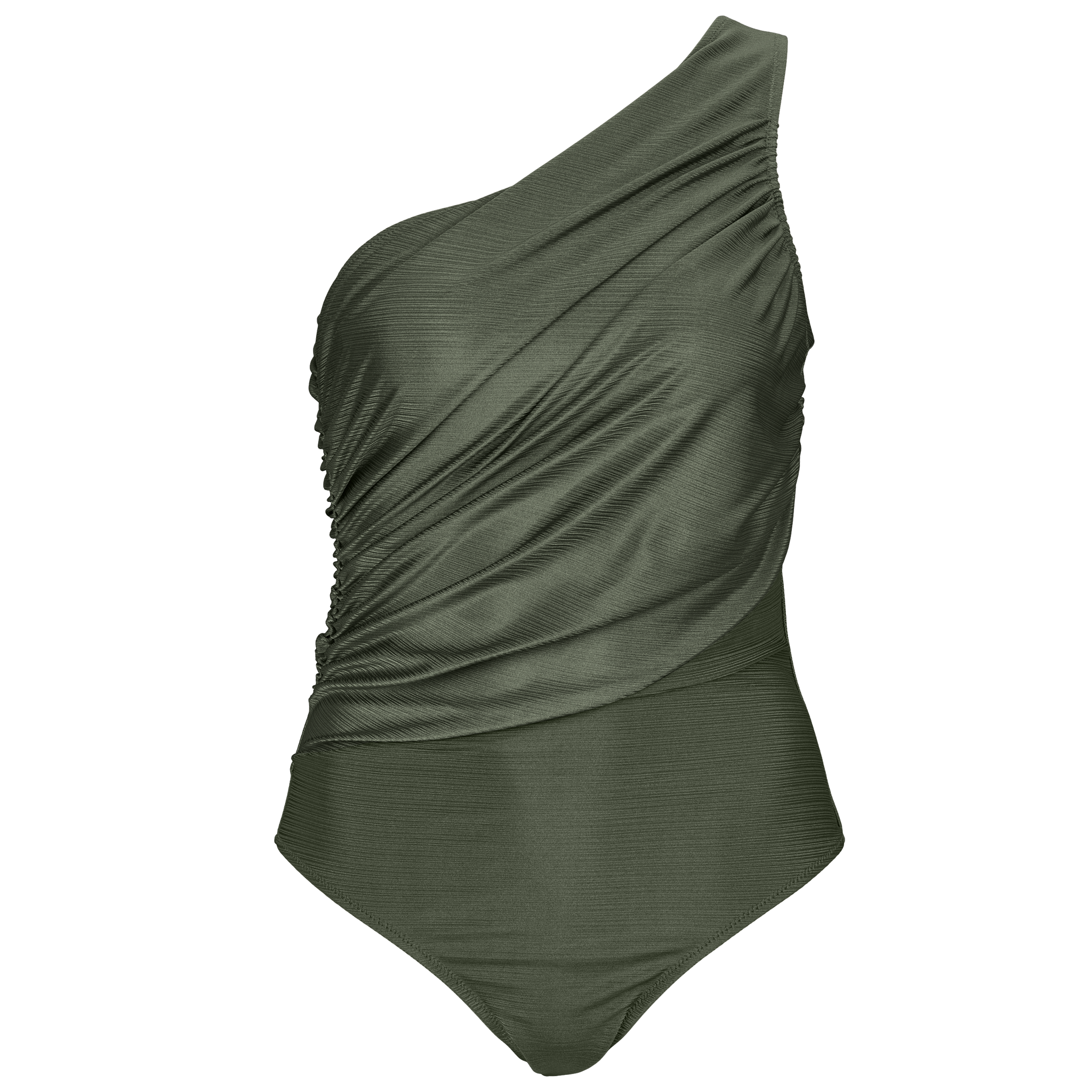 Grøn one-shoulder badedragt