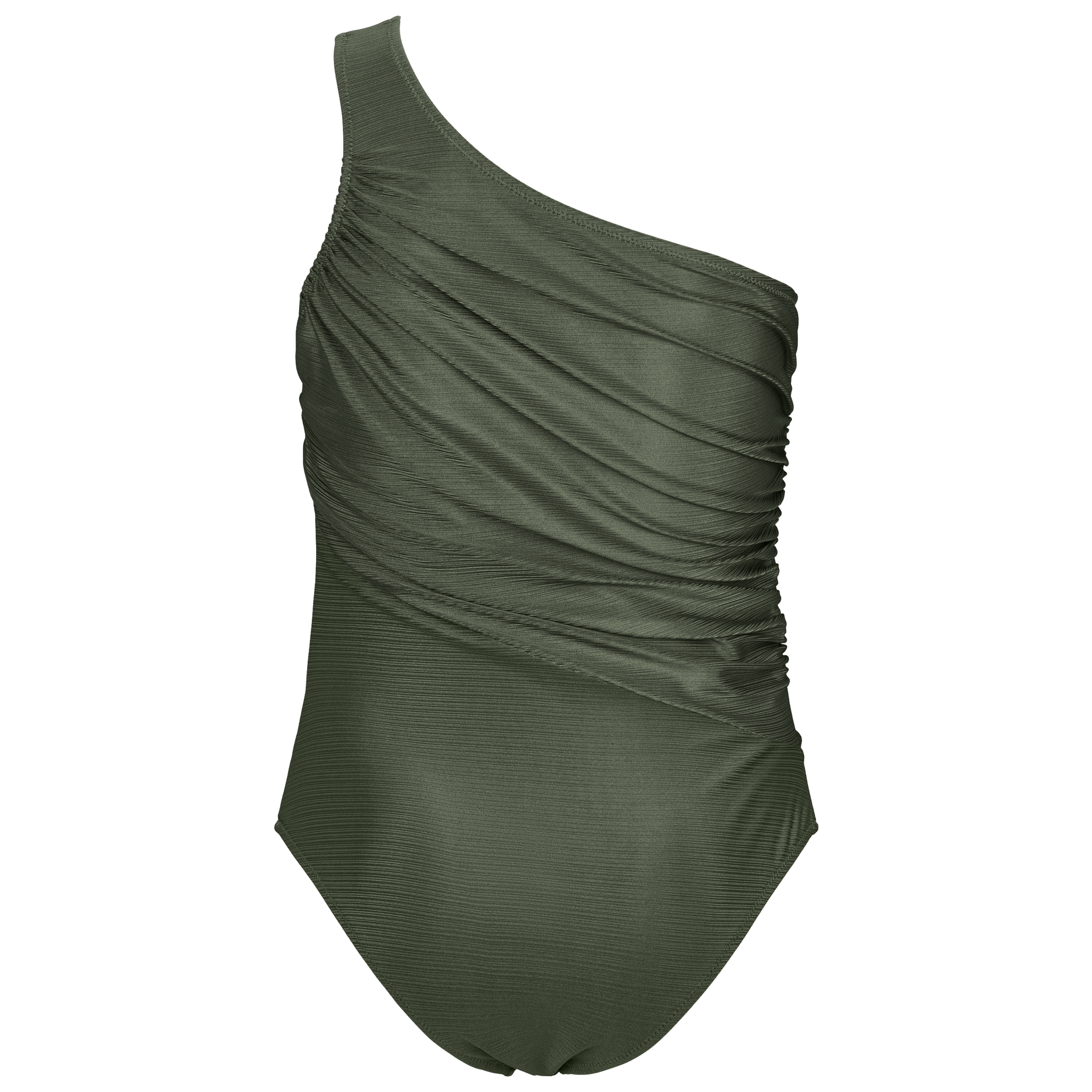 Grøn one-shoulder badedragt