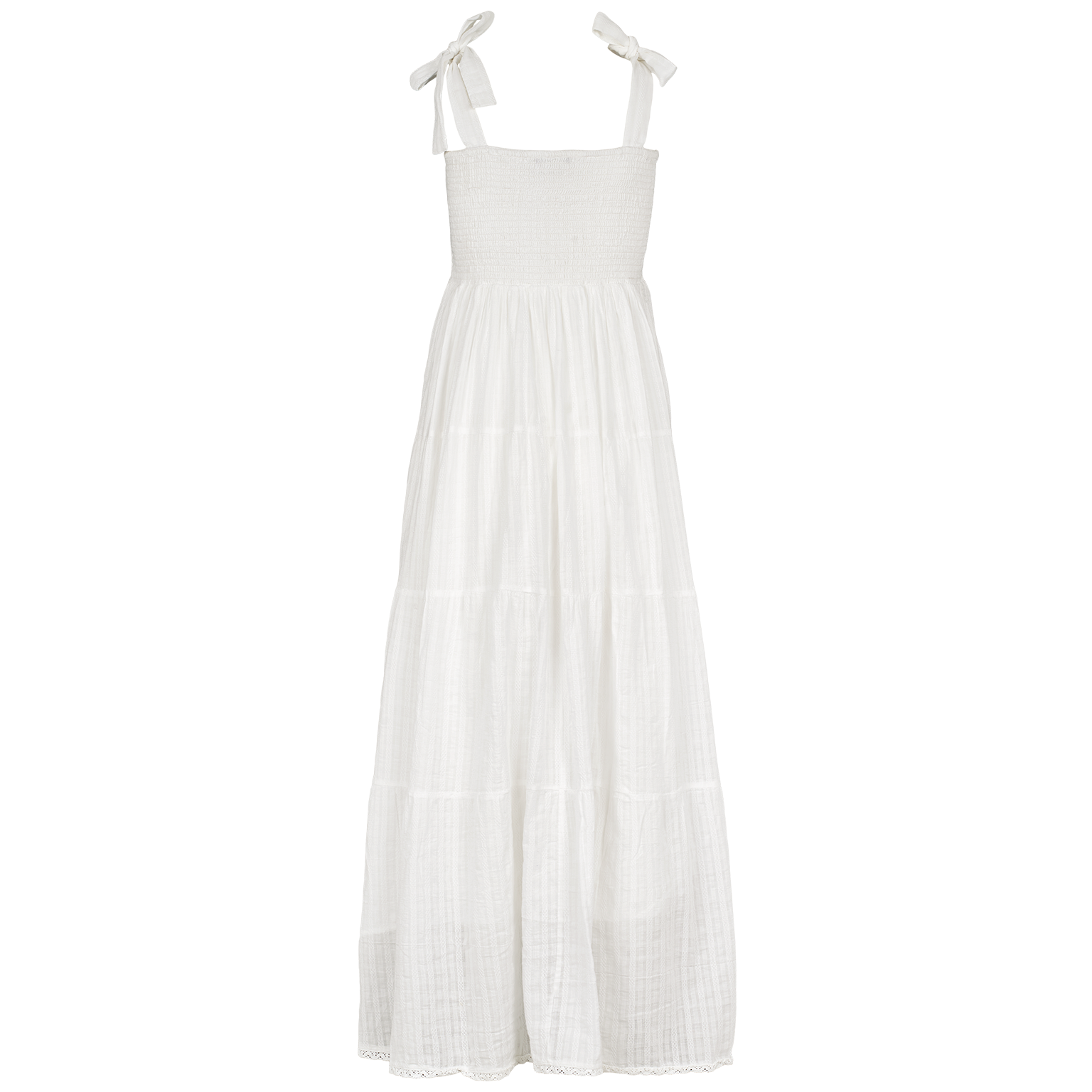 Lang hvid kjole