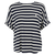 Blød stribet t-shirt i hvid og navy