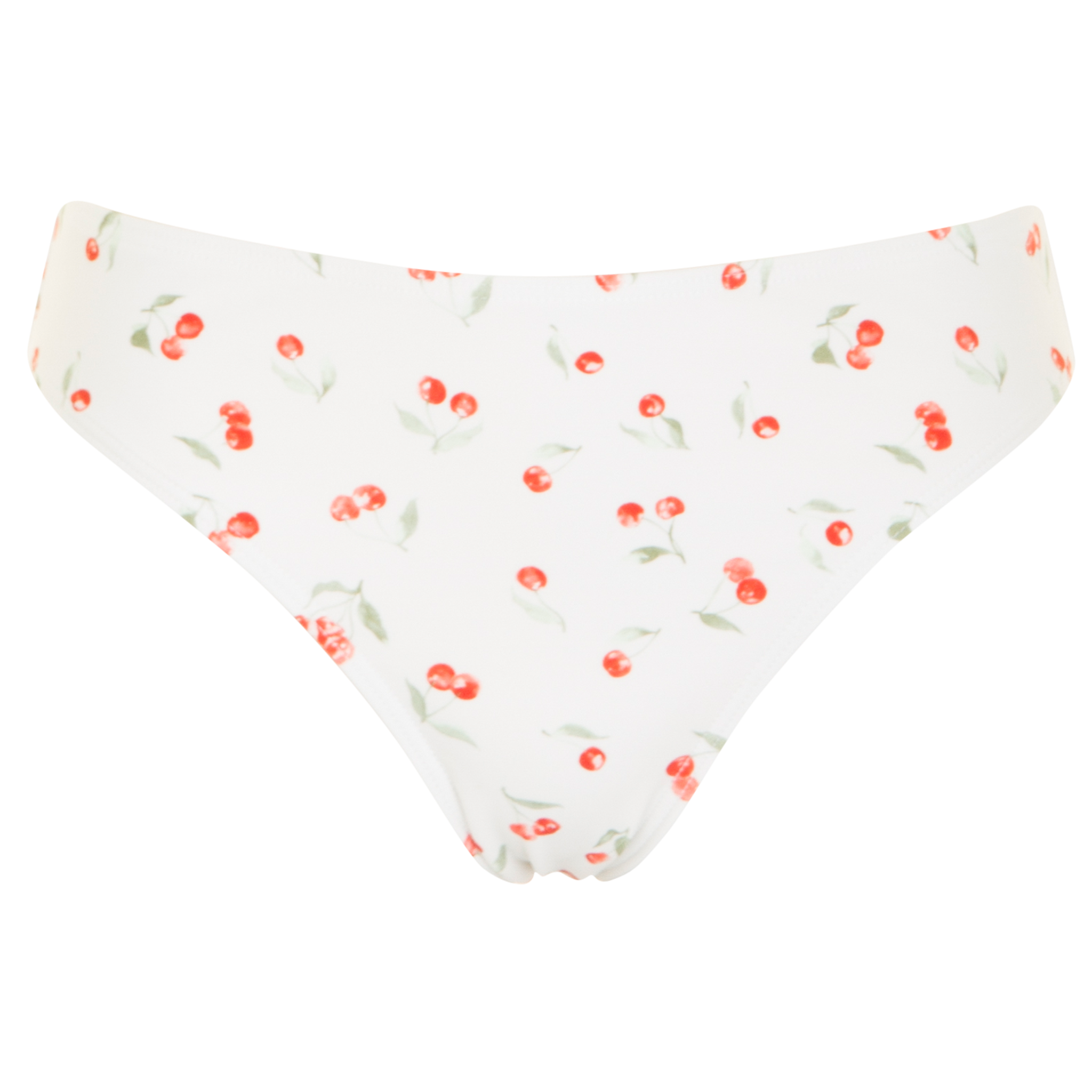 Hvid bikini med kirsebær