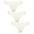 Seamless string 3-pak i ivory
