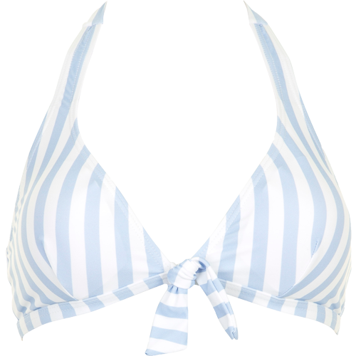 Blå og hvid stribet bikini