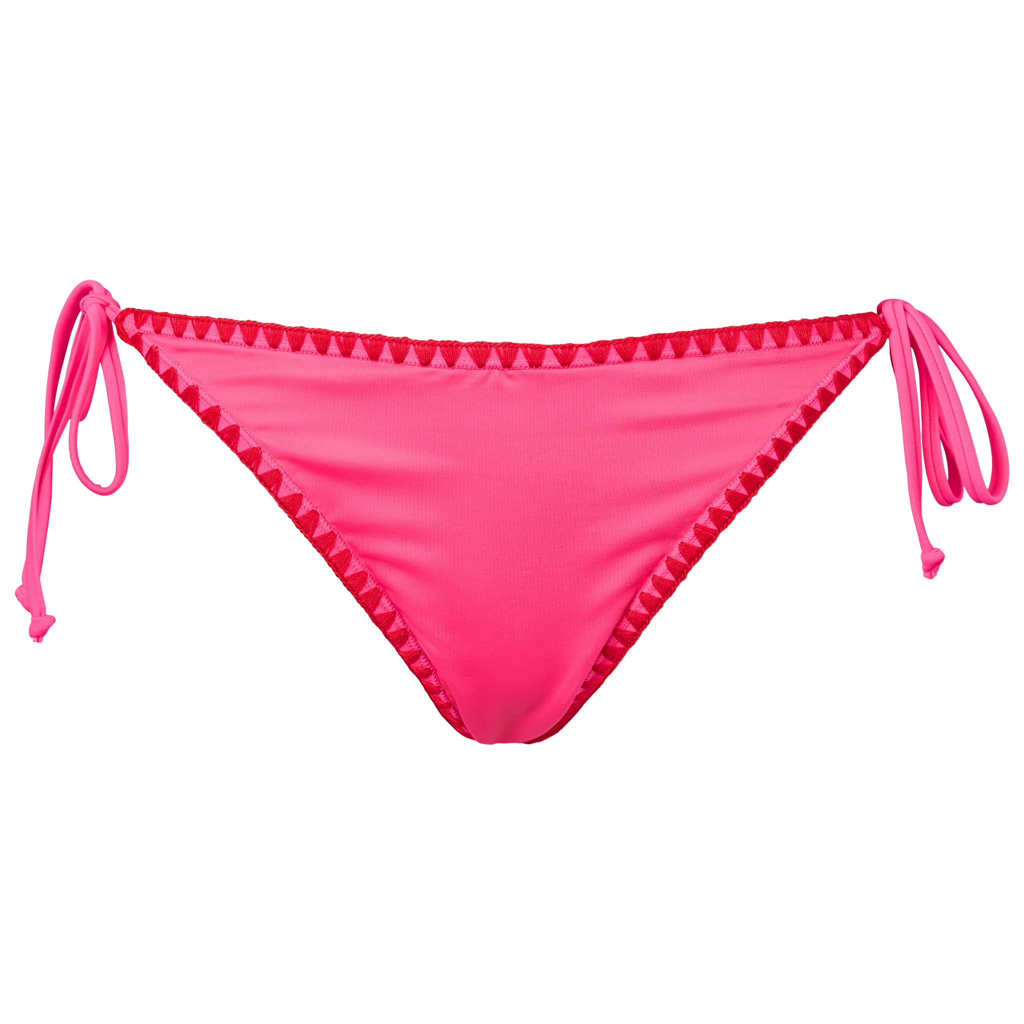 Pink bikini med broderet kanter