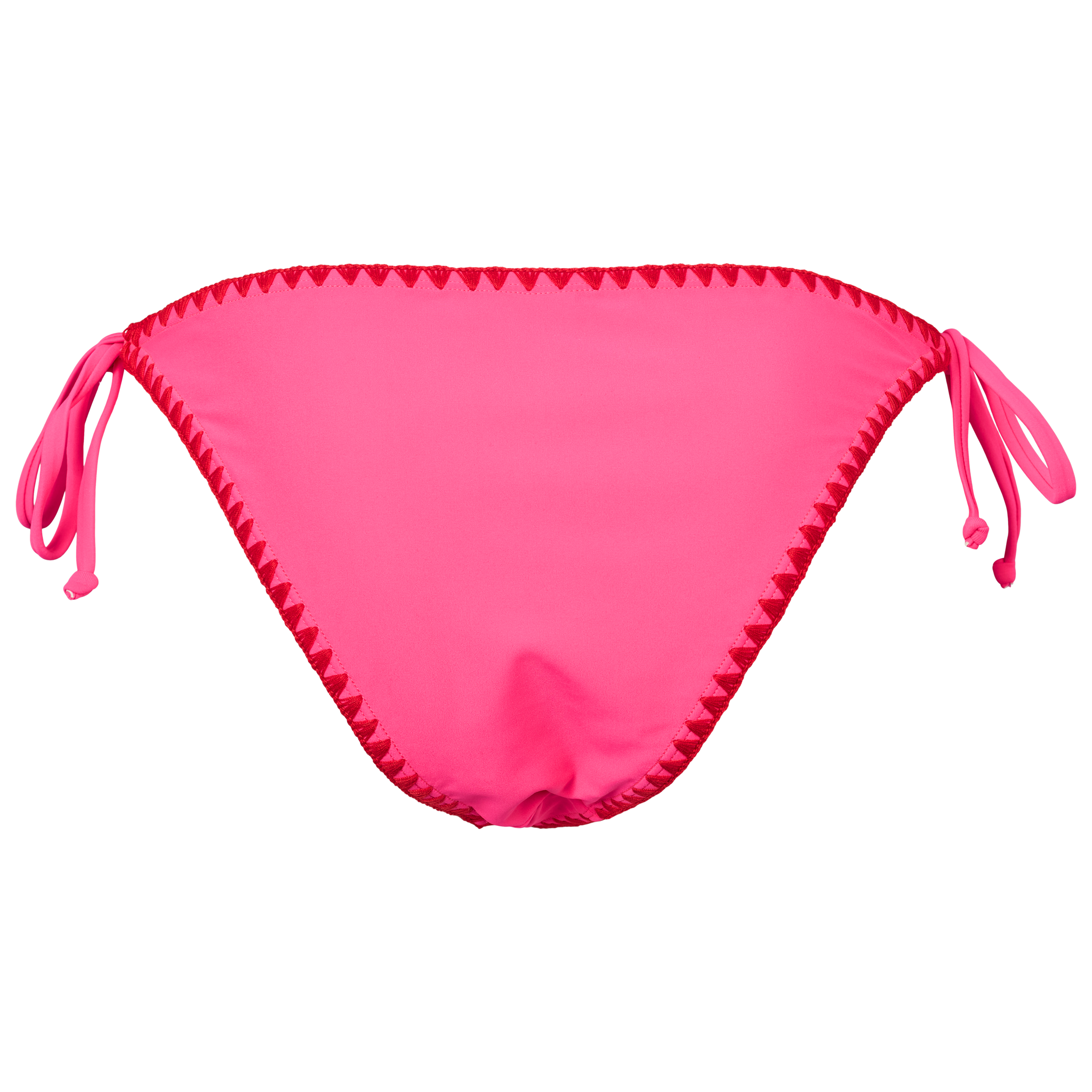Pink bikini med broderet kanter