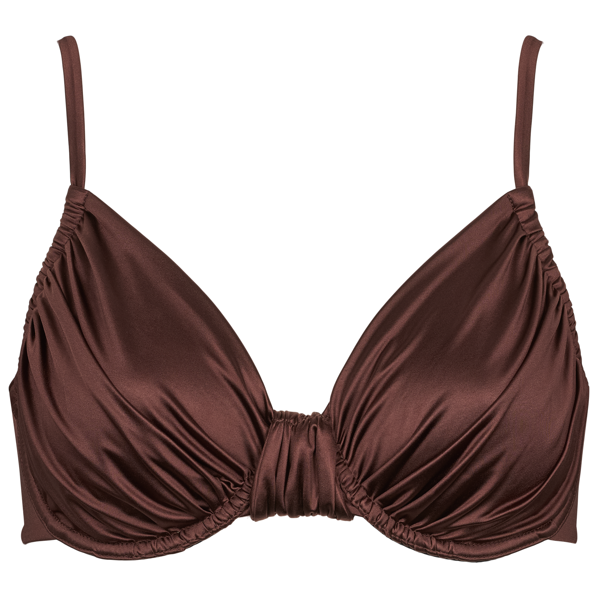 Brun bikinitop med bøjle