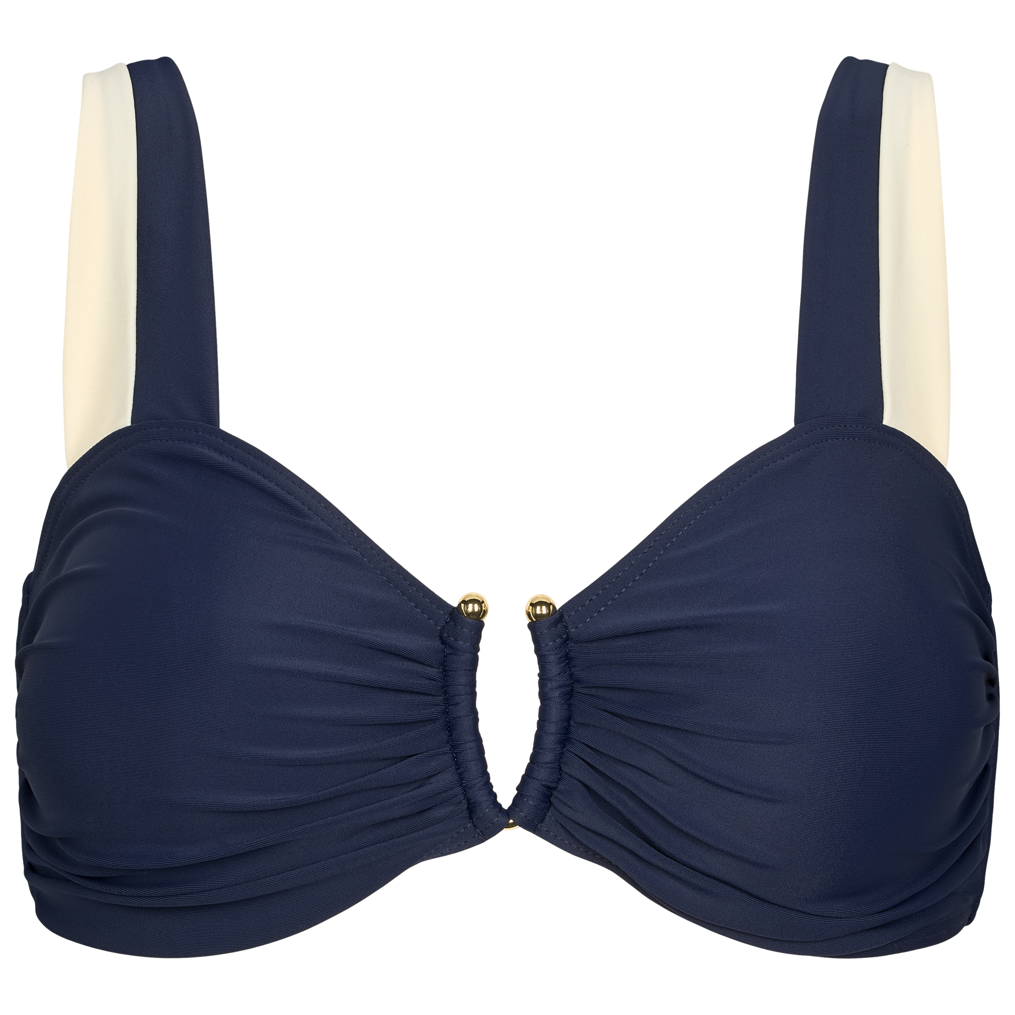 Navy bikinitop med brede stropper