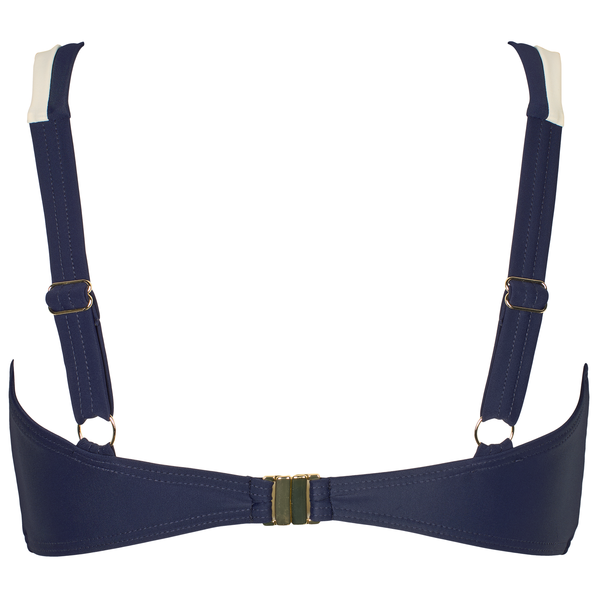 Navy bikinitop med brede stropper