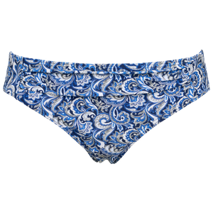 Bikini trusse i blå og hvid med paisley mønster