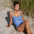 blå badedragt med paisley
