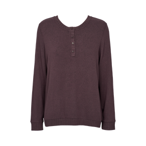 Cozy pullover Dark Brown forfra