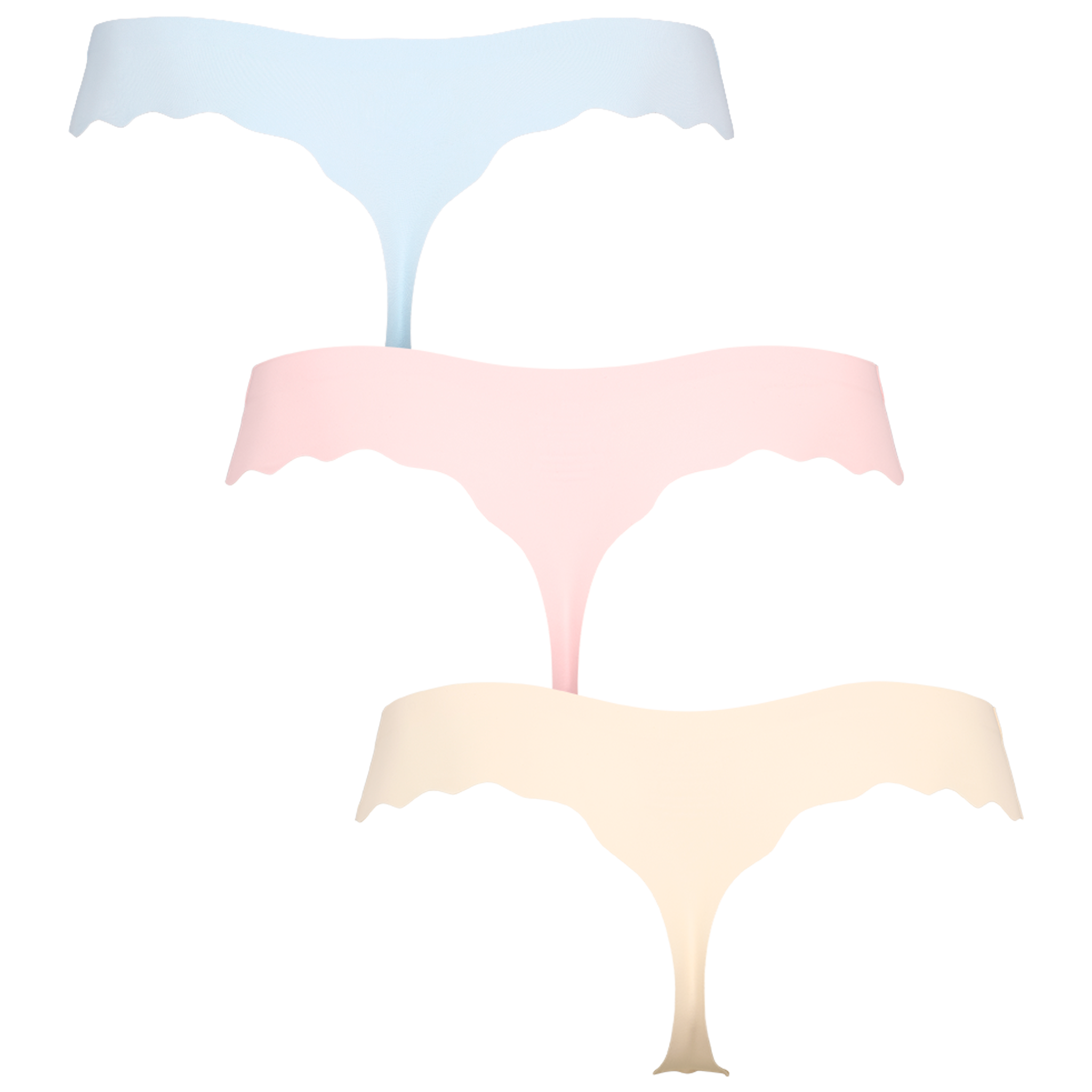 Seamless string 3-pack - Light blue