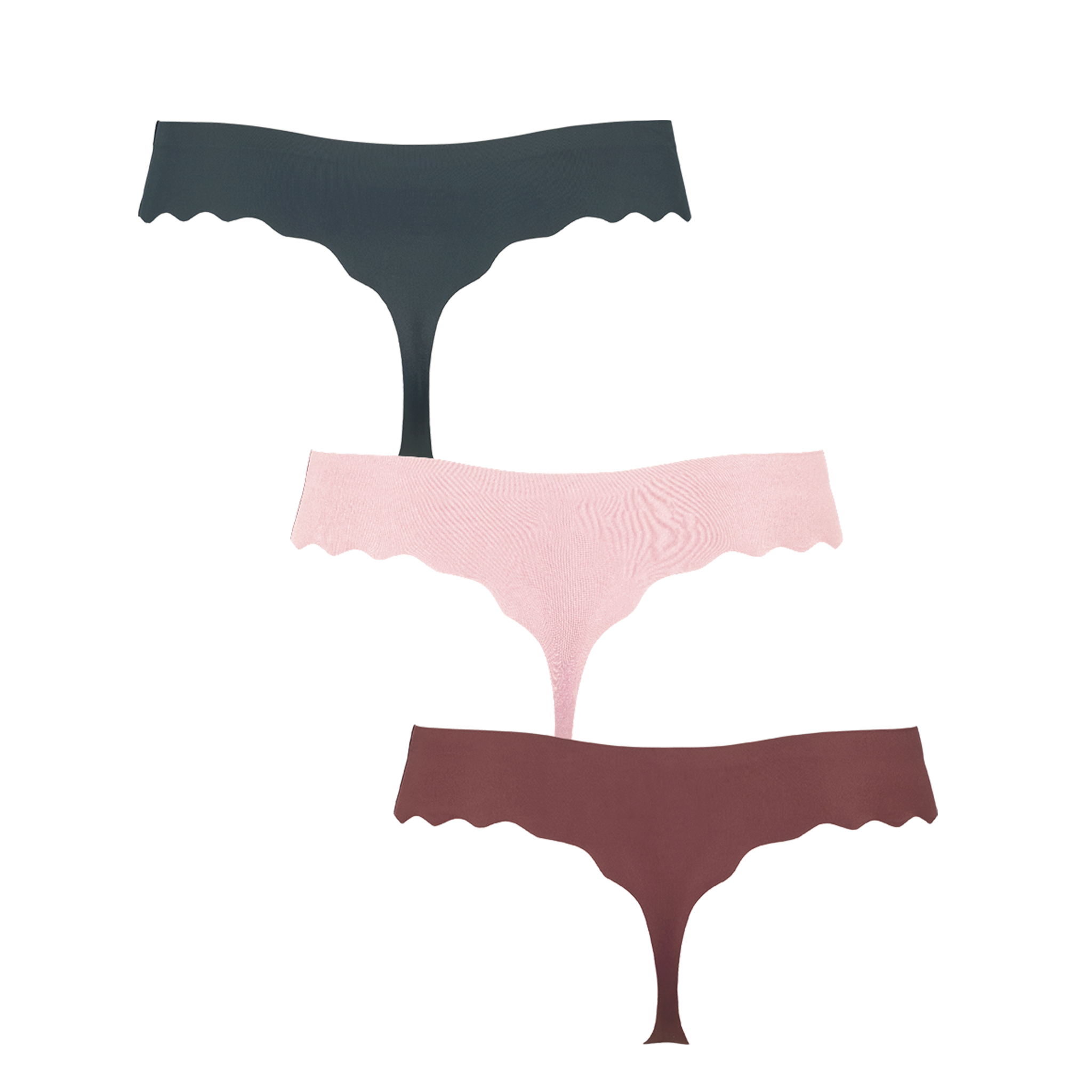 Seamless string 3-pack - Brown