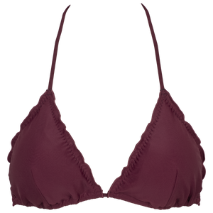Bikini top i farven dark purple med bindebånd