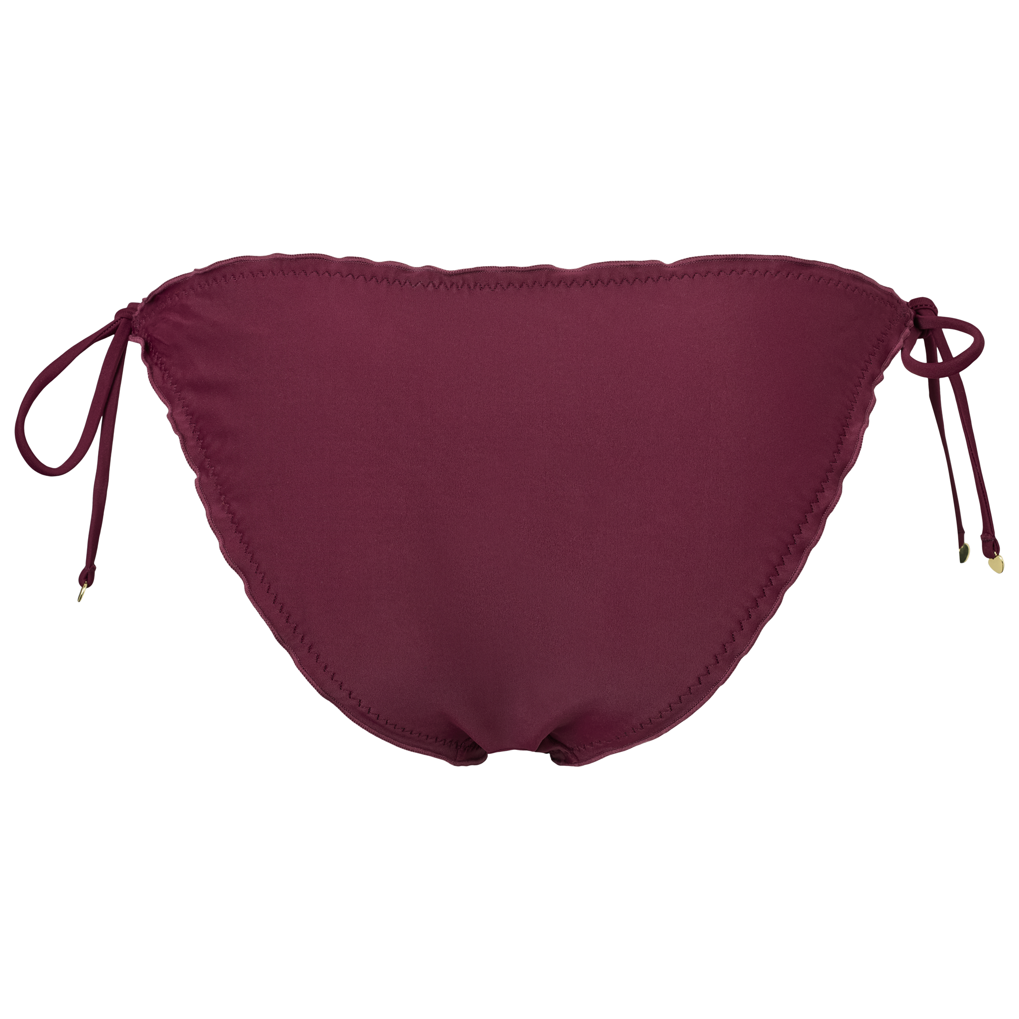 Bikini trusse i farven dark purple med bindebånd i siderne