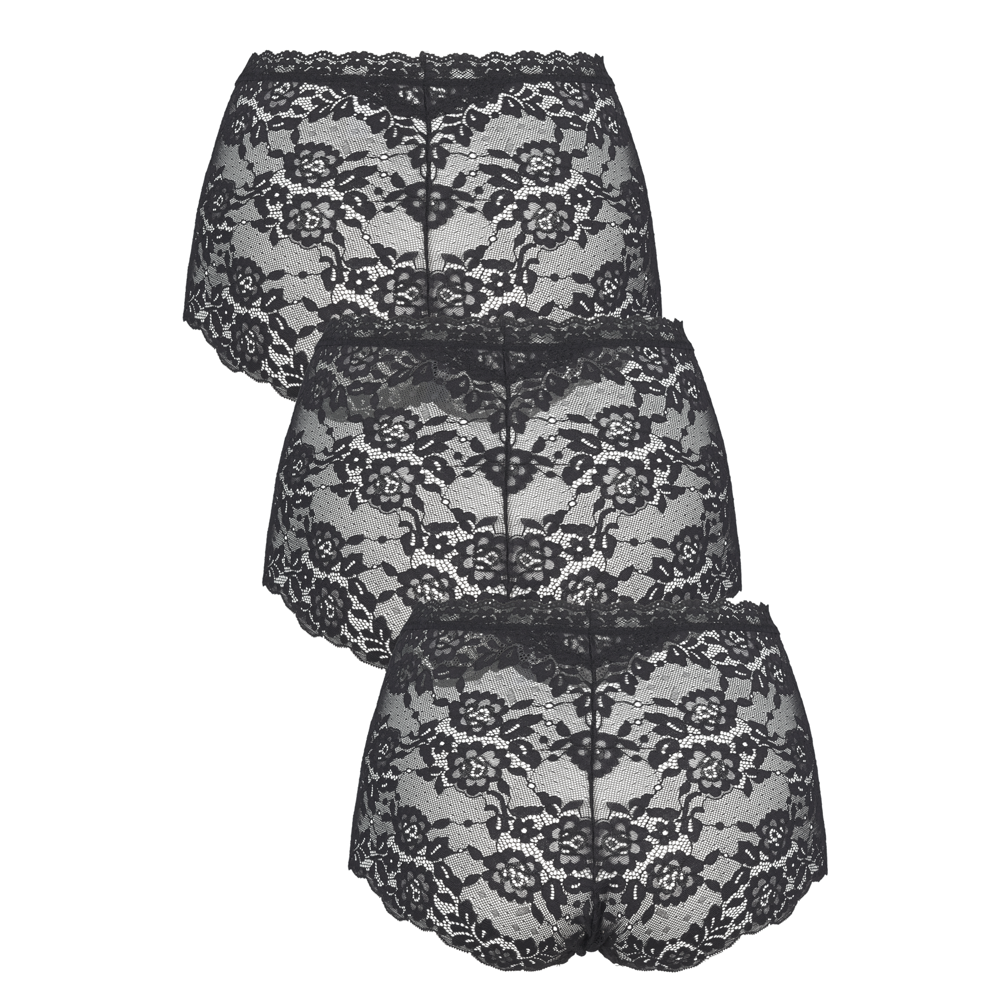Lace maxi 3-pack - Black