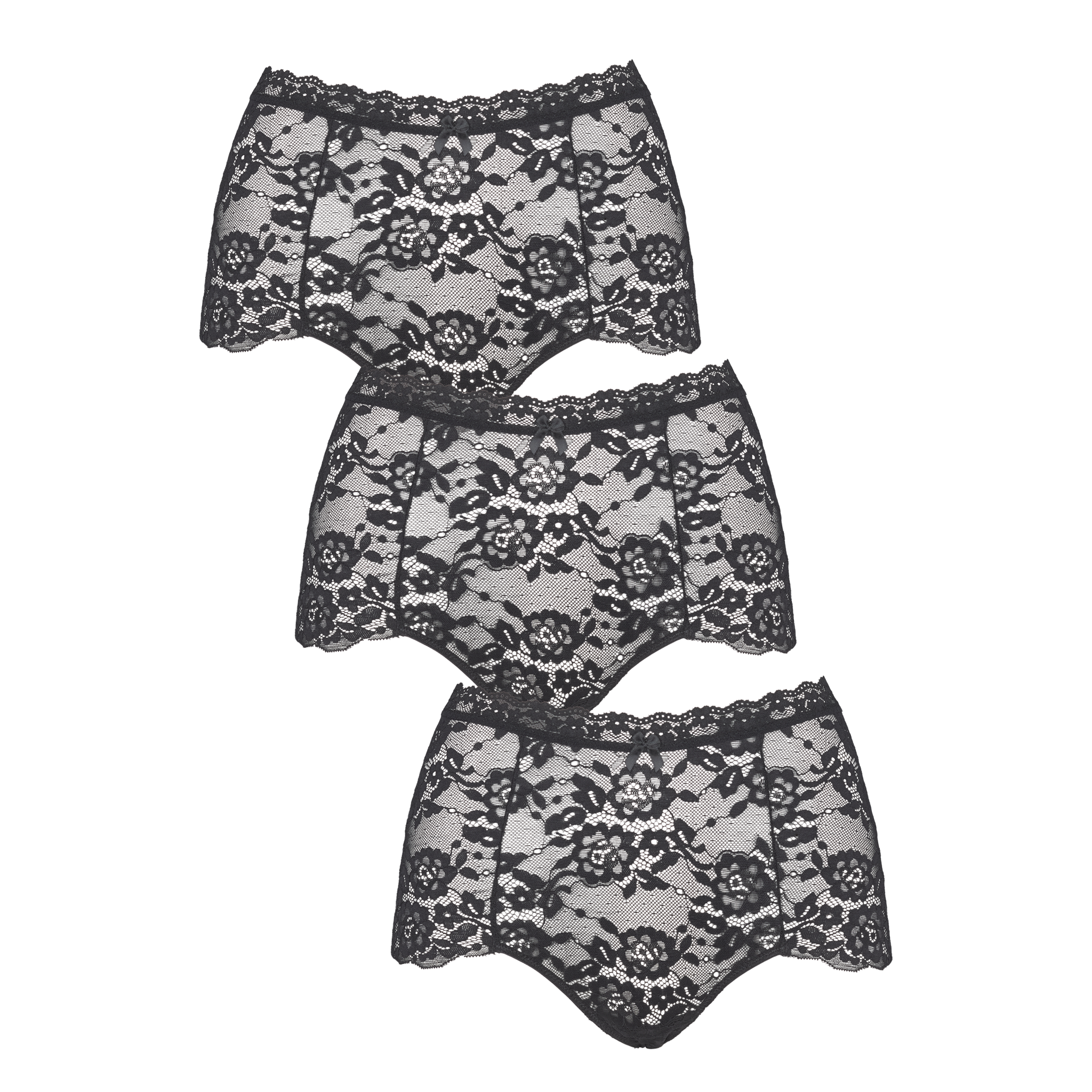 Lace maxi 3-pack - Black