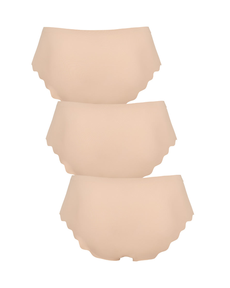 Seamless tai 3-pack cotton - Nude