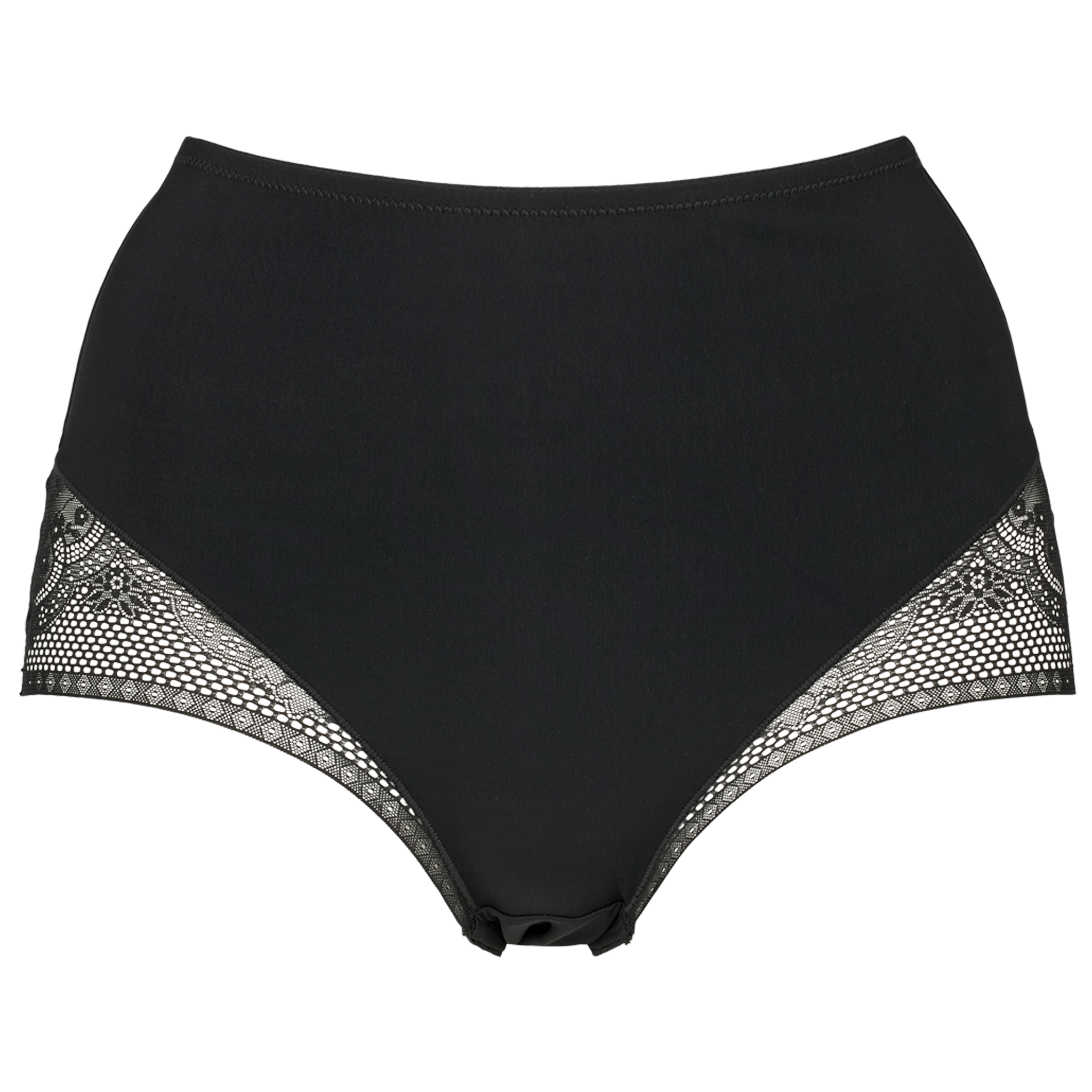 Seamless maxi trusse med lace i sort