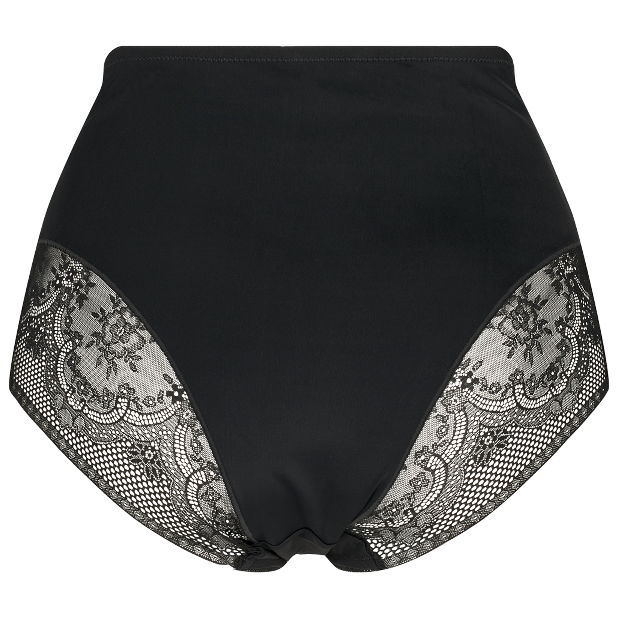 Seamless maxi trusse med lace i sort