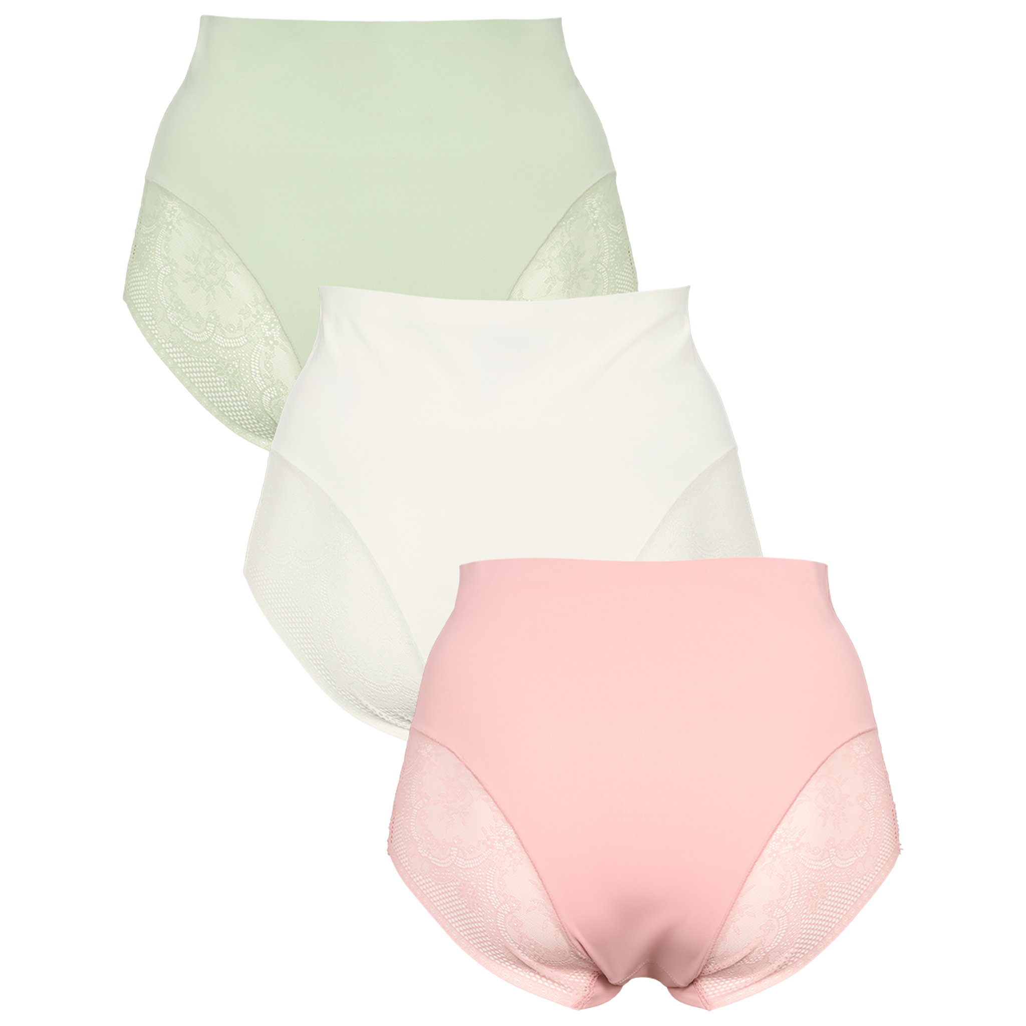 Seamless maxi w lace 3-pack - Dusty green