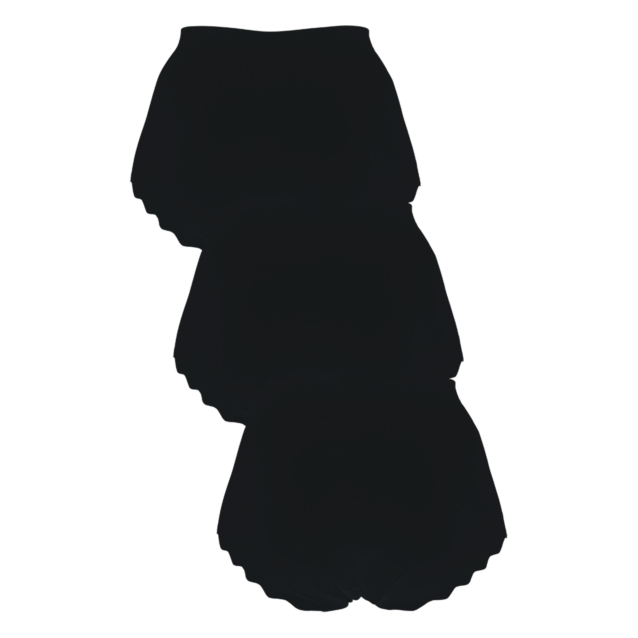 Seamless maxi 3-pack cotton - Black