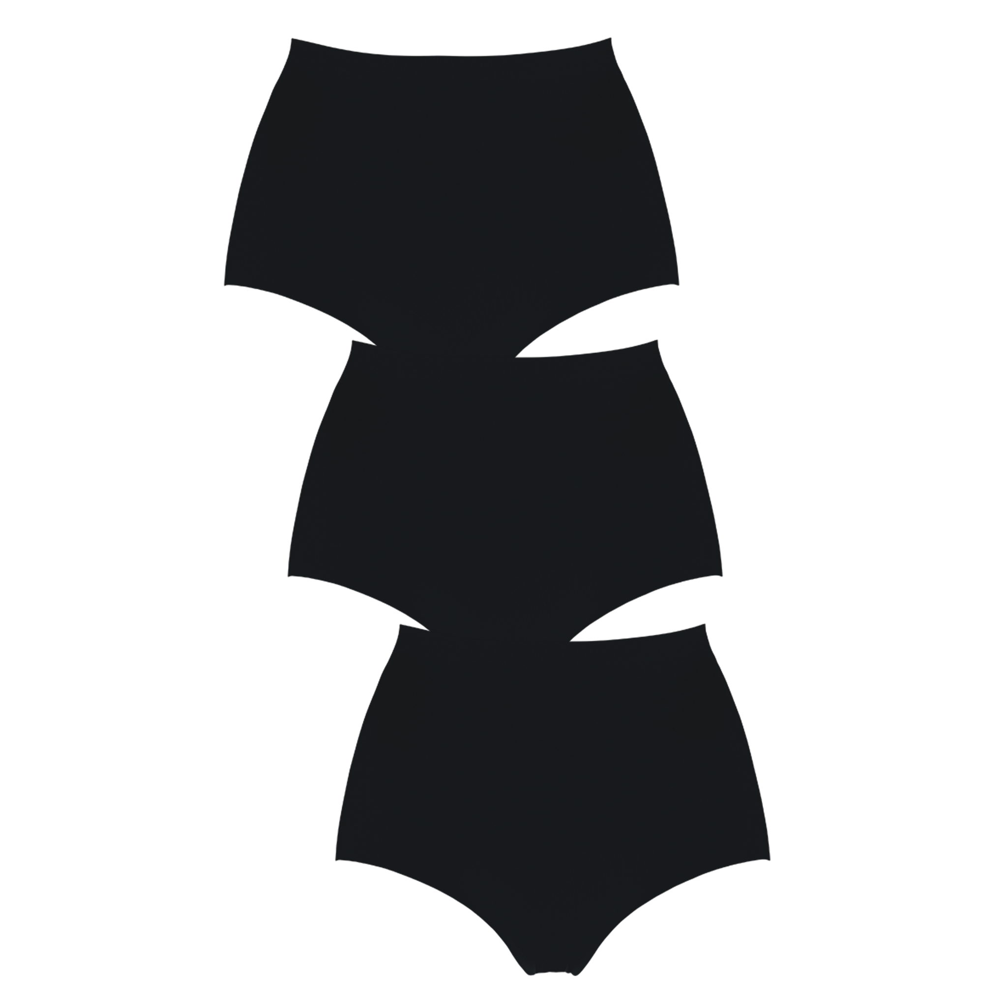 Seamless maxi 3-pack cotton - Black