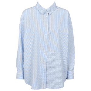 Lullie nightshirt - Blue/white stripe w. dots