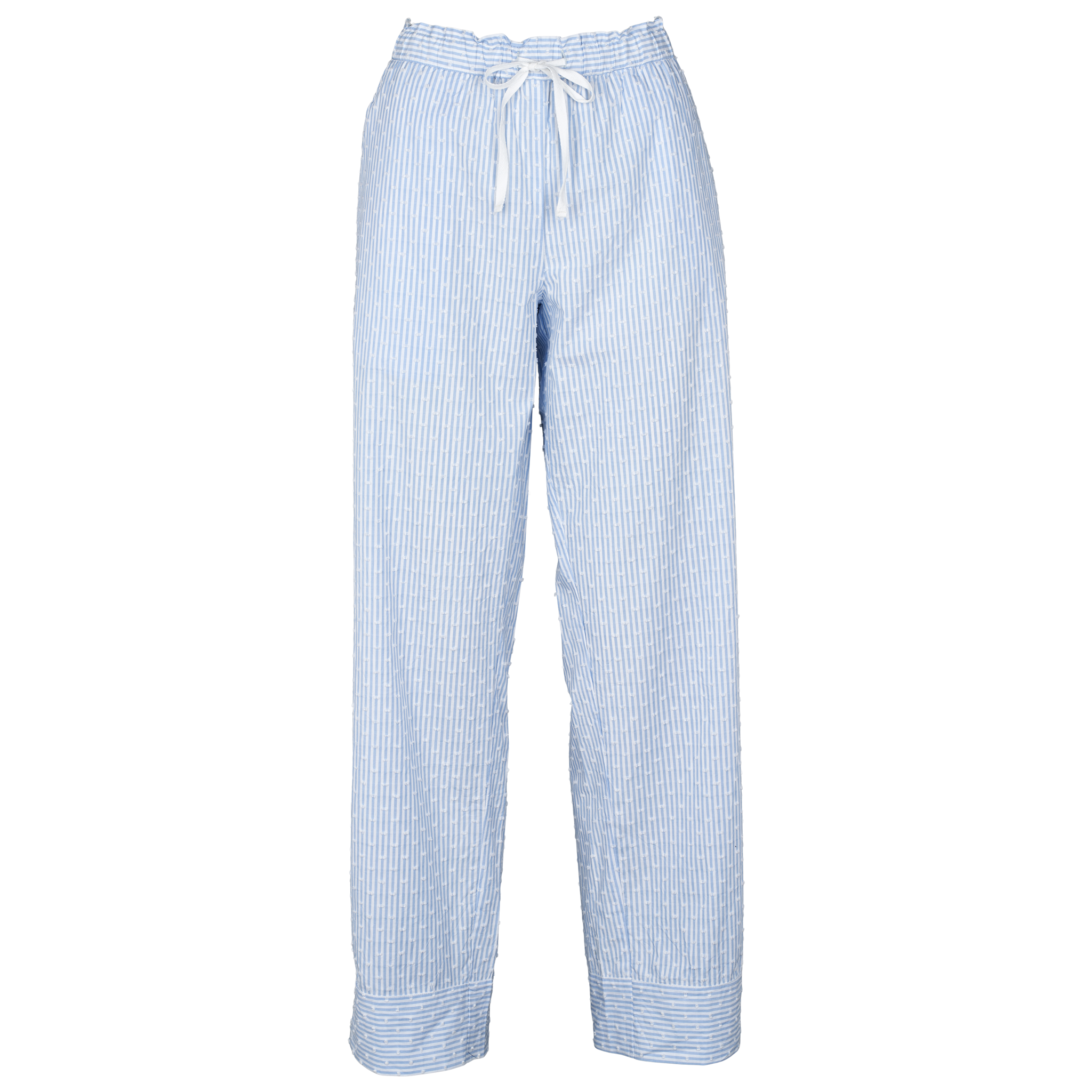Lullie night pants - Blue/white stripe w. dots