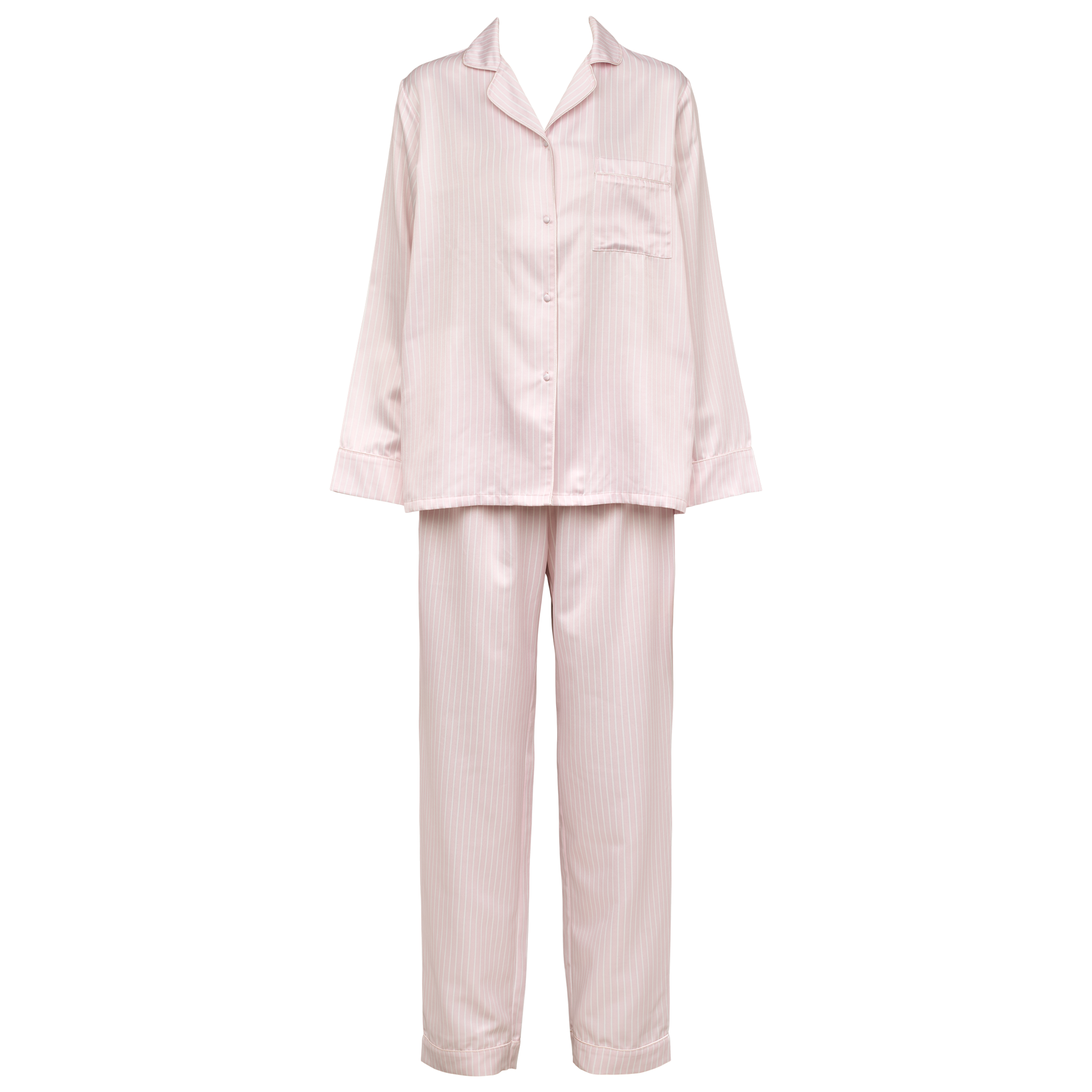 Leo sateen pyjamas AOP - Soft rose