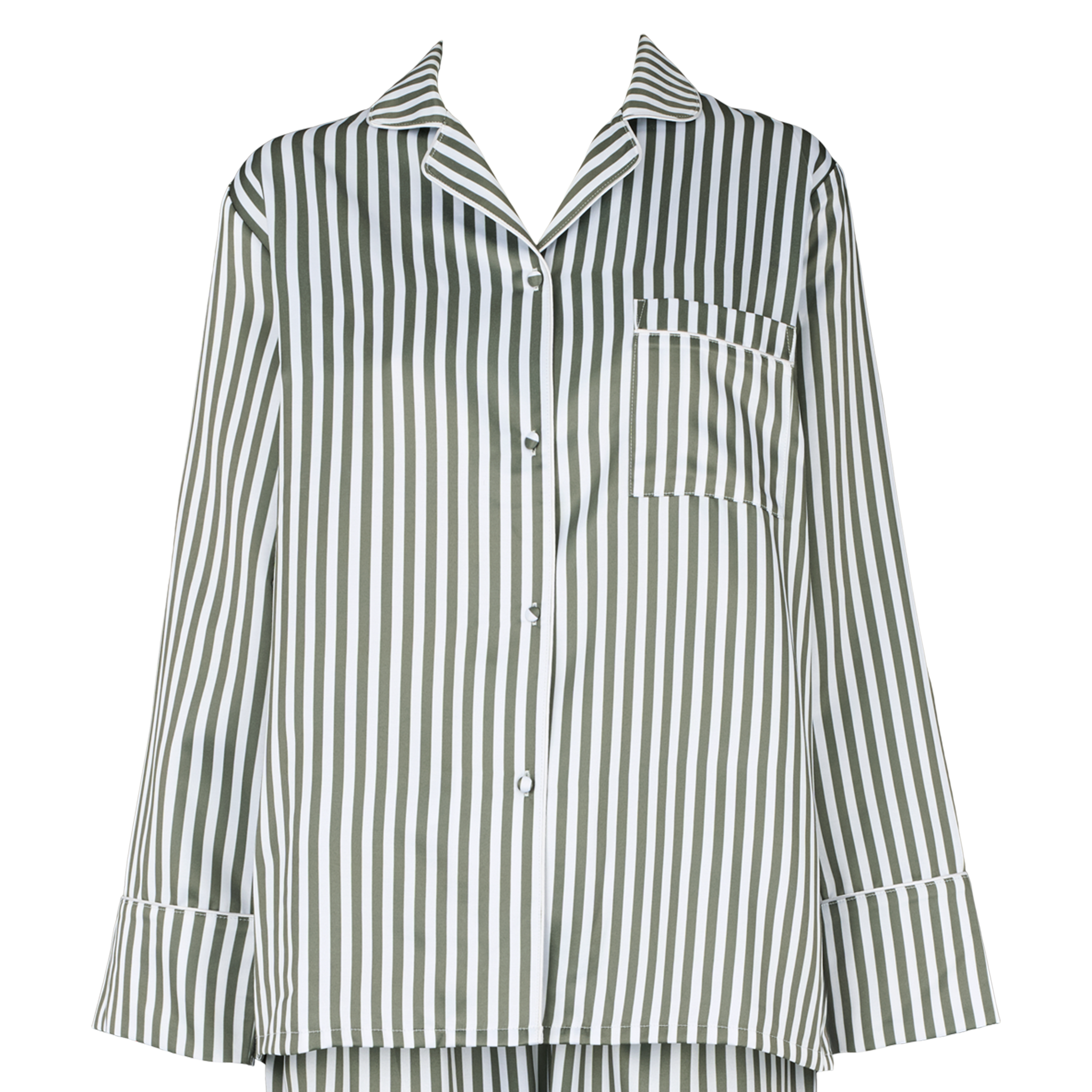 Leo sateen pyjamas AOP - Dusty green