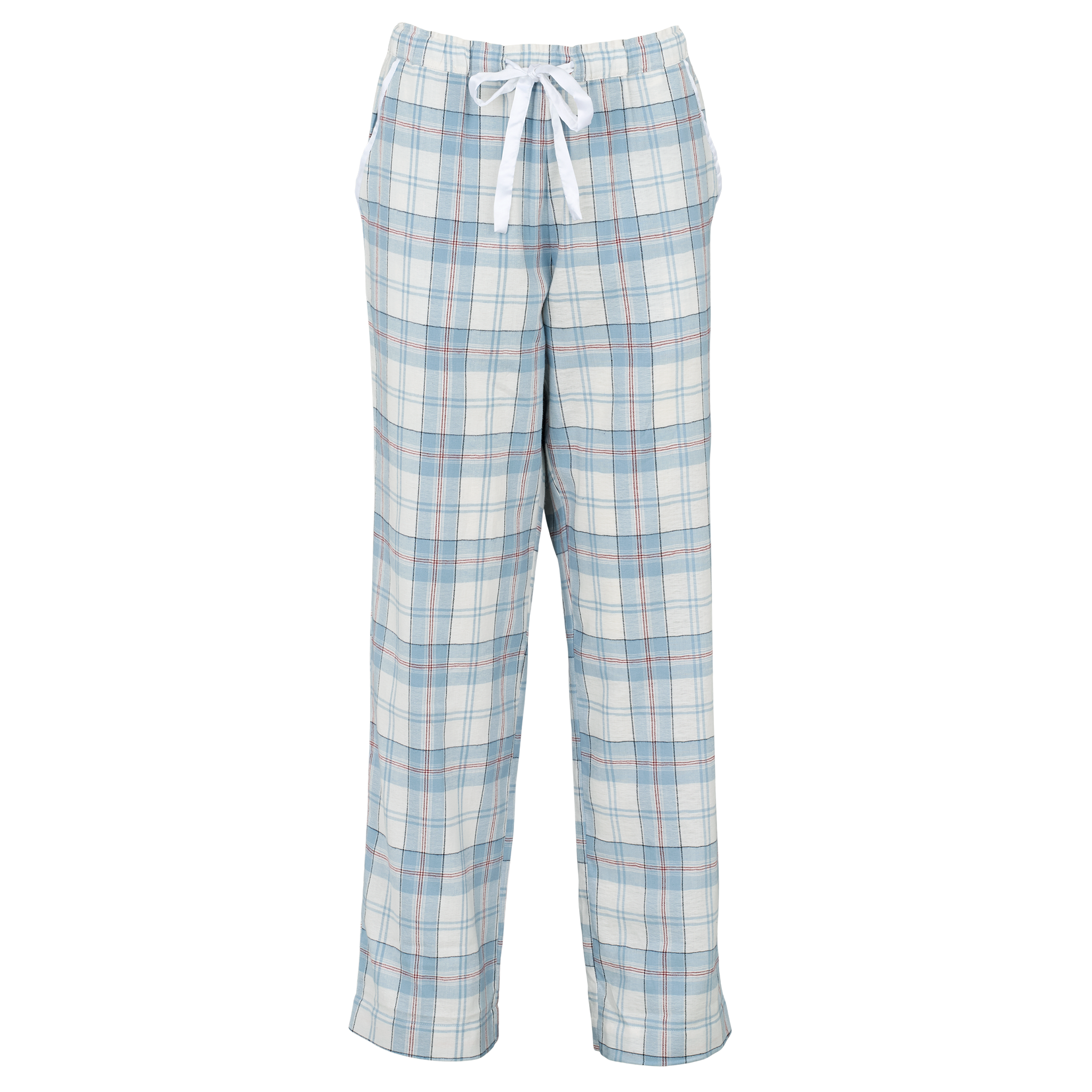 Check flannel pyjamas - Light blue
