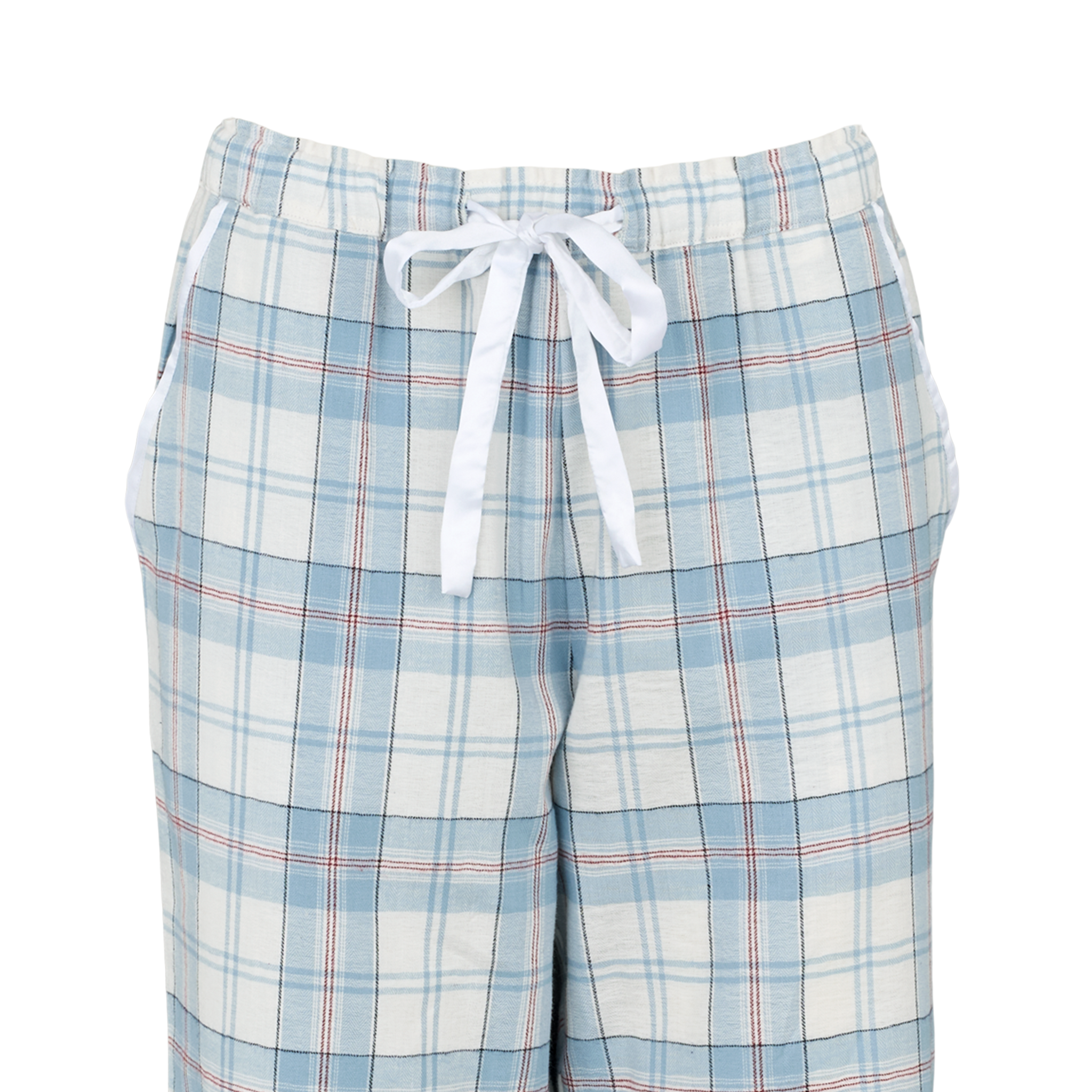 Check flannel pyjamas - Light blue