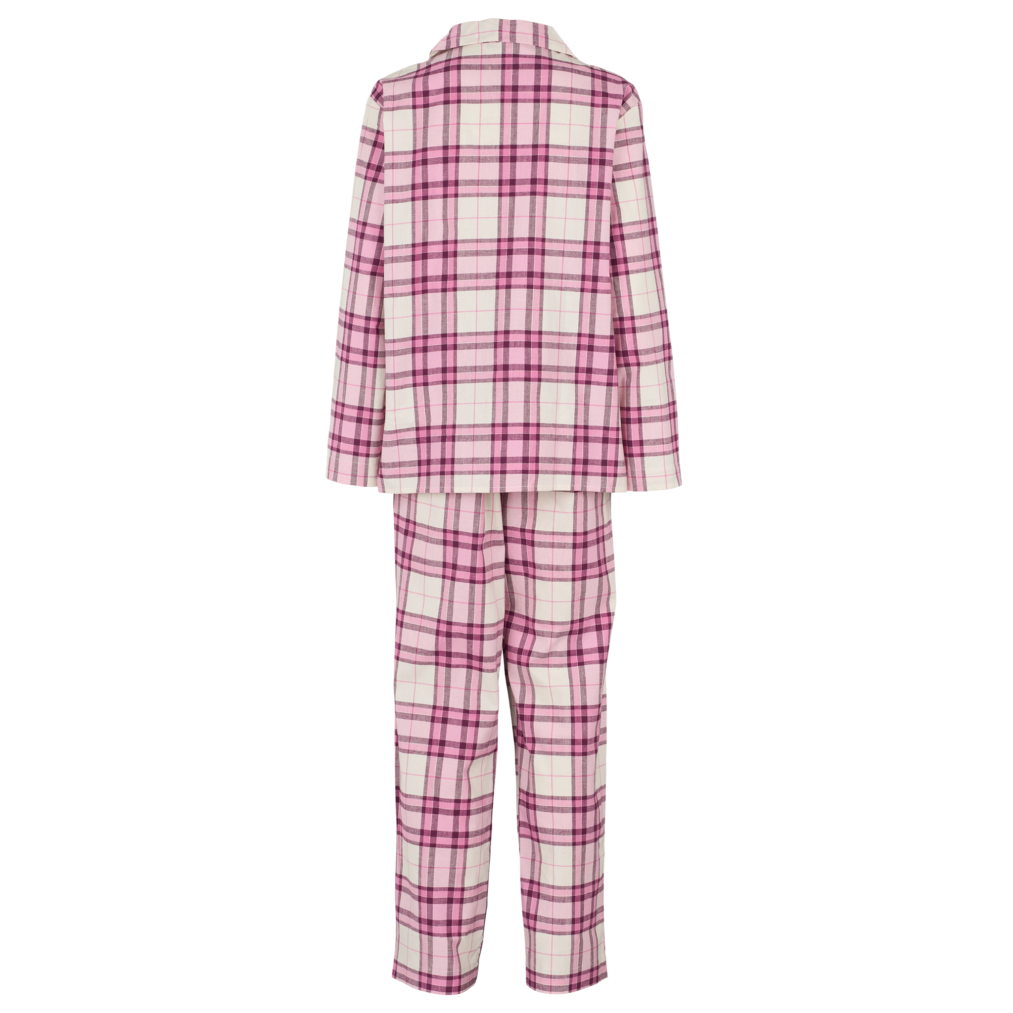 Check flannel pyjamas - Mellow mauve