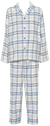 Check flannel pyjamas i Clear blue forfra