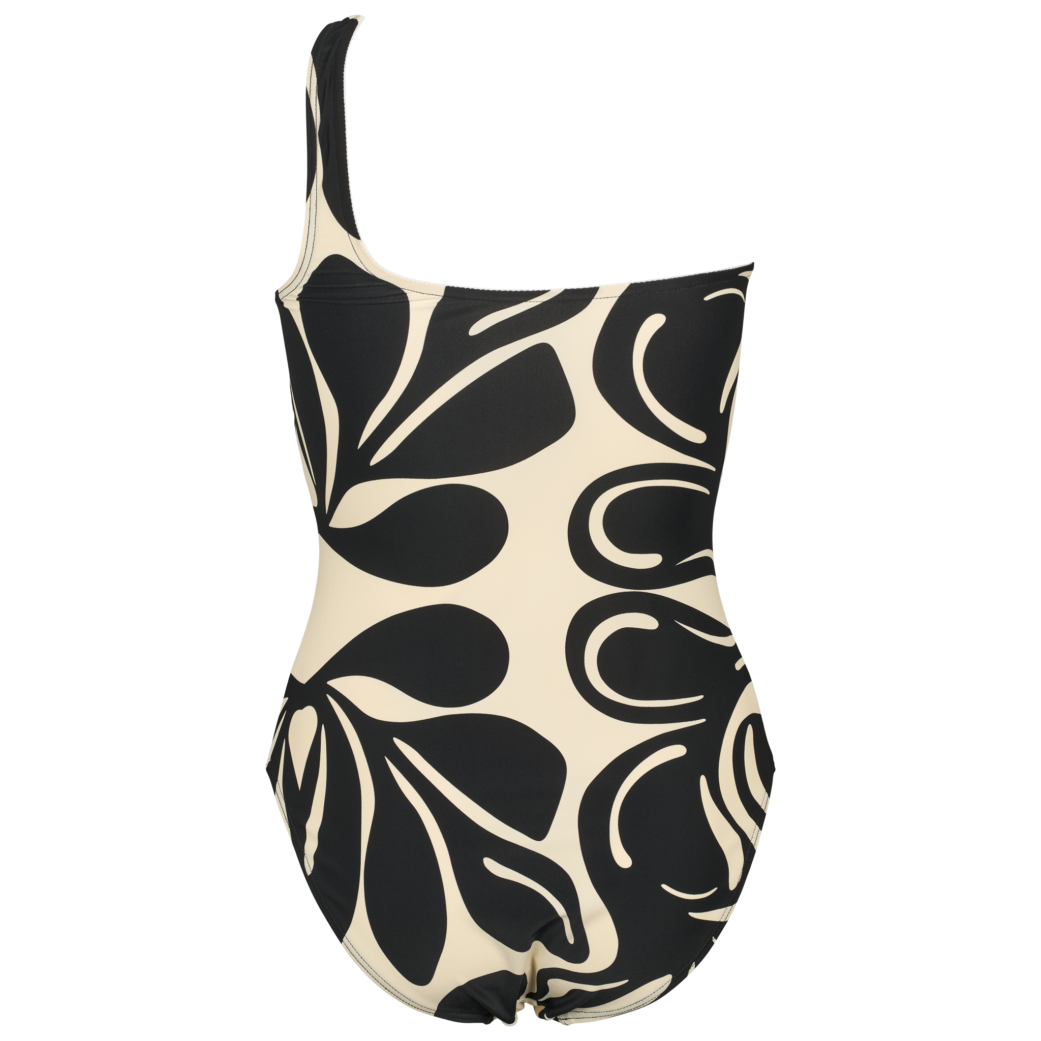 one-shoulder bikini med mønster