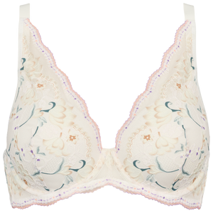 Milla bra fill - Ivory w rose: Elegant bh med bøjle og blomstermønster fra Missya.