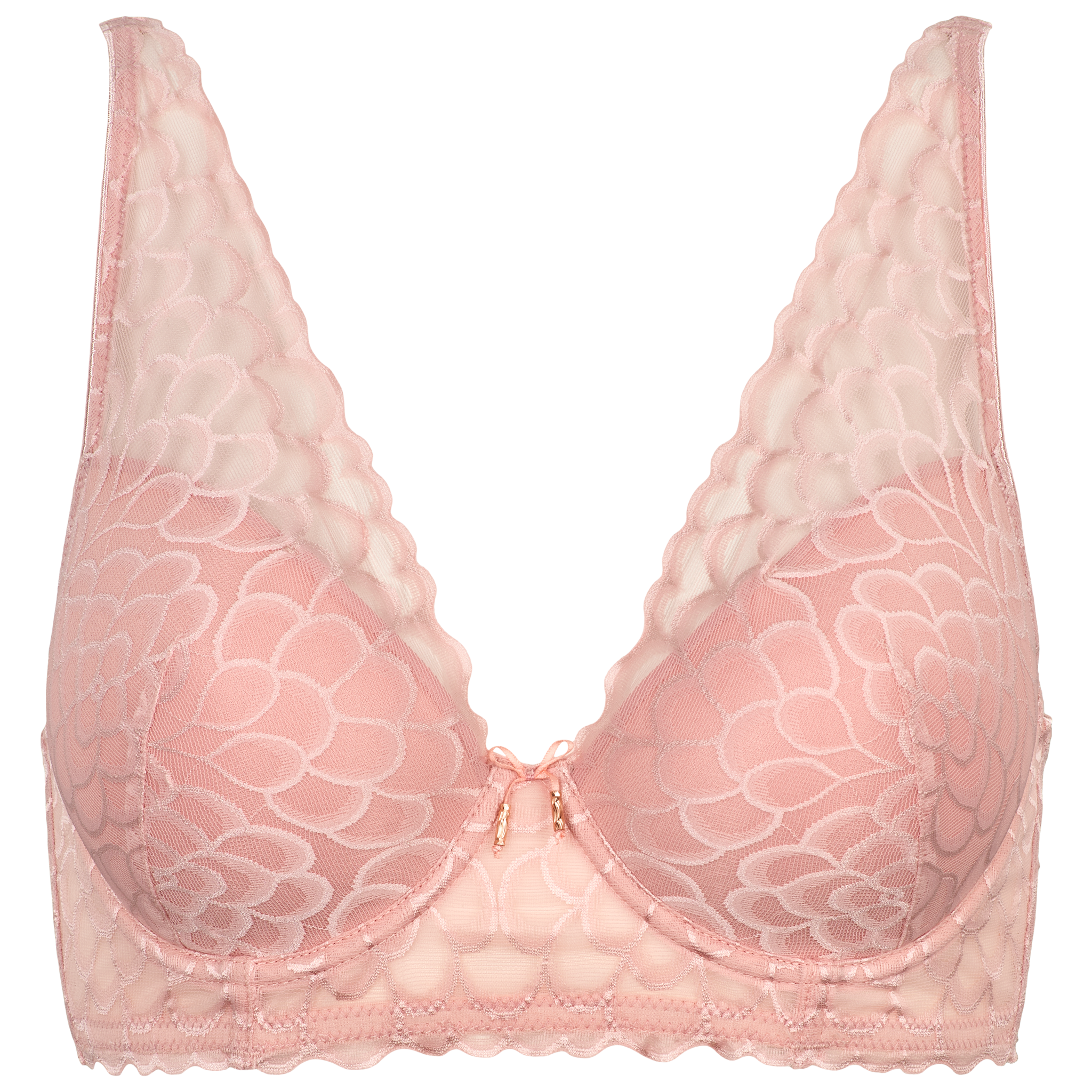 Rosa bh med blondedetaljer