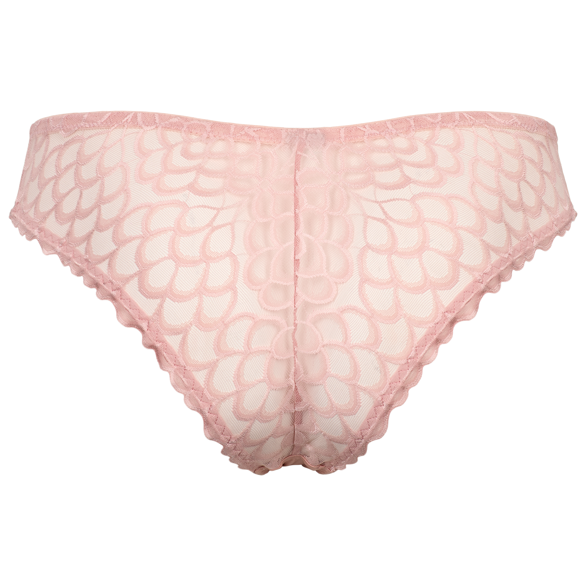 Brazilian trusse i rosa med blonde på siderne