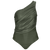 Grøn one-shoulder badedragt