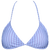 Triangle bikini i lyseblå med fine tynde striber i rød og hvid