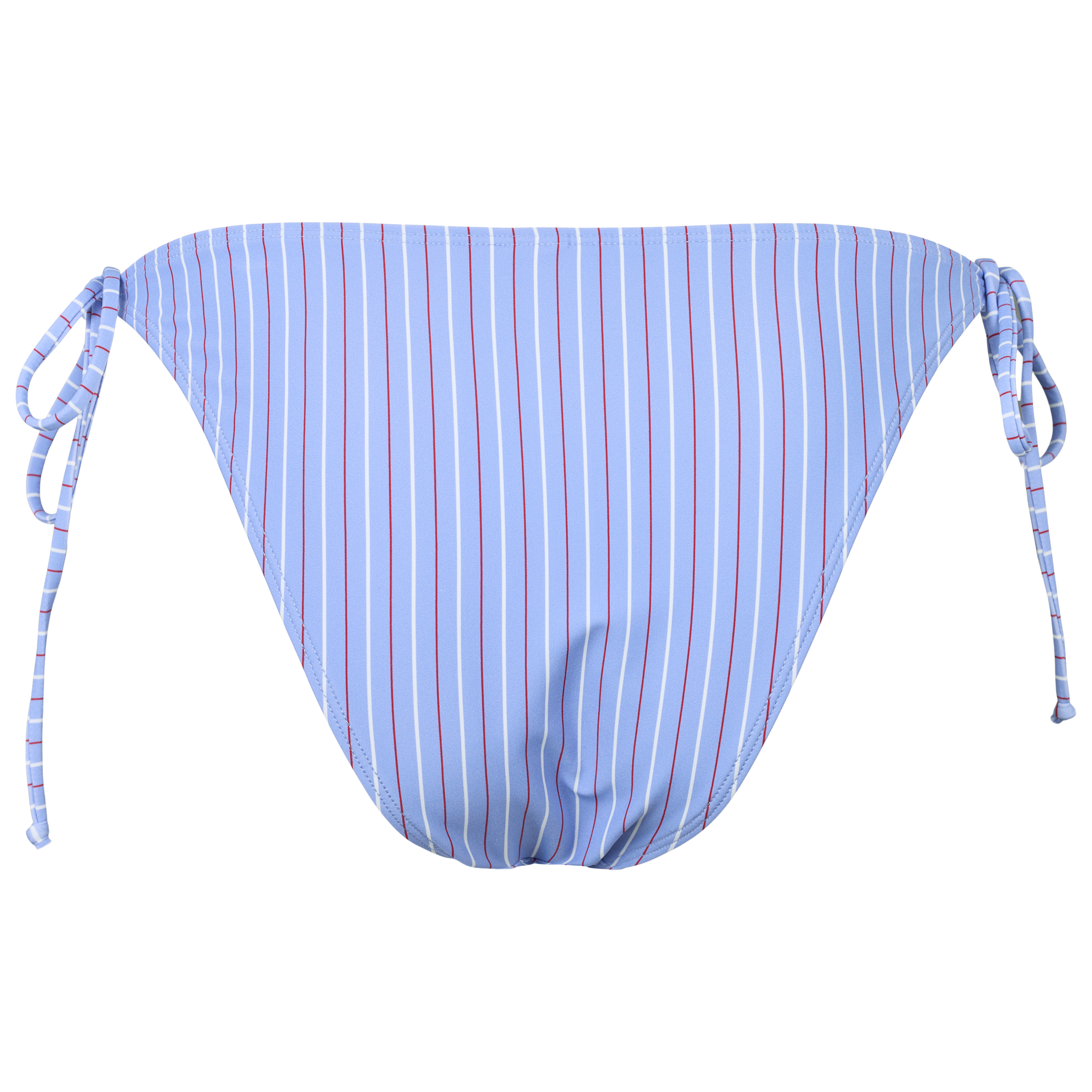 San Marino tai cord bagfra i lyseblå med tynde fine striber i rød og hvid