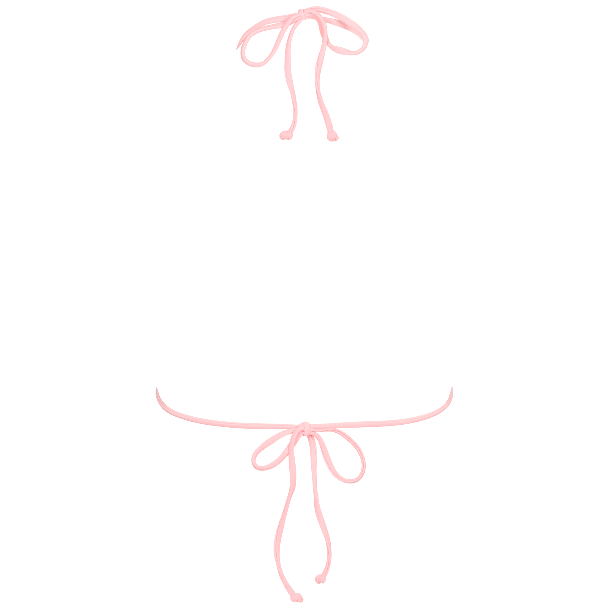 Lyserød paillet bikinitop