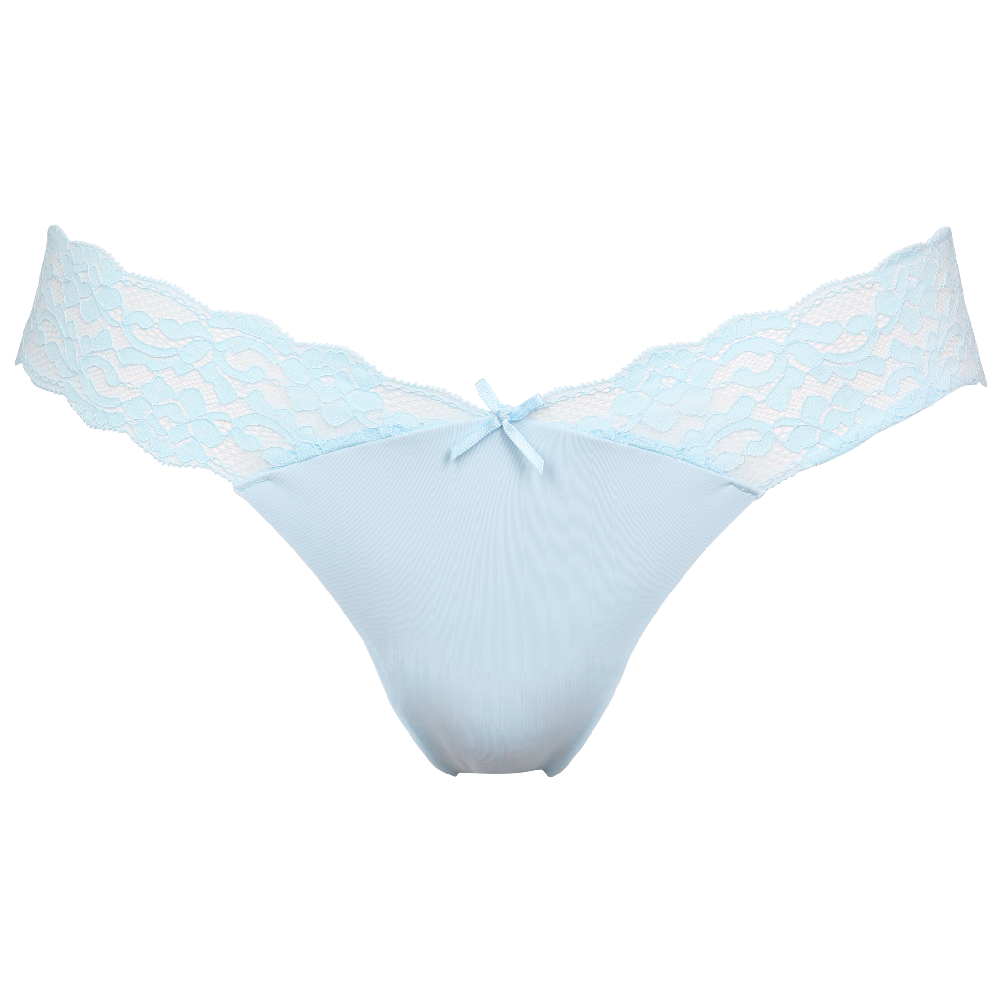Seamless string w lace on side 3-pack - Light blue