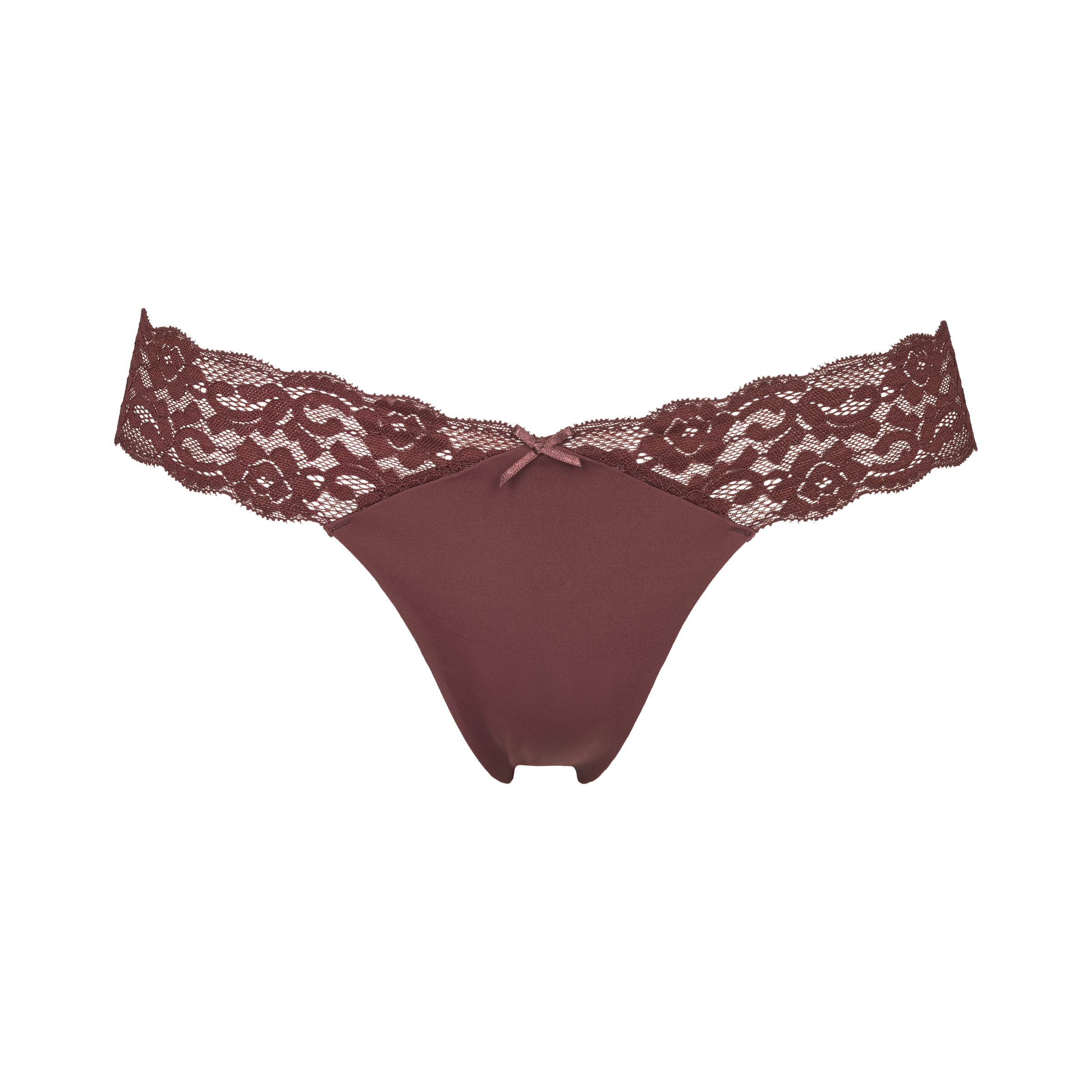Seamless string w lace on side 3-pack Brown forfra