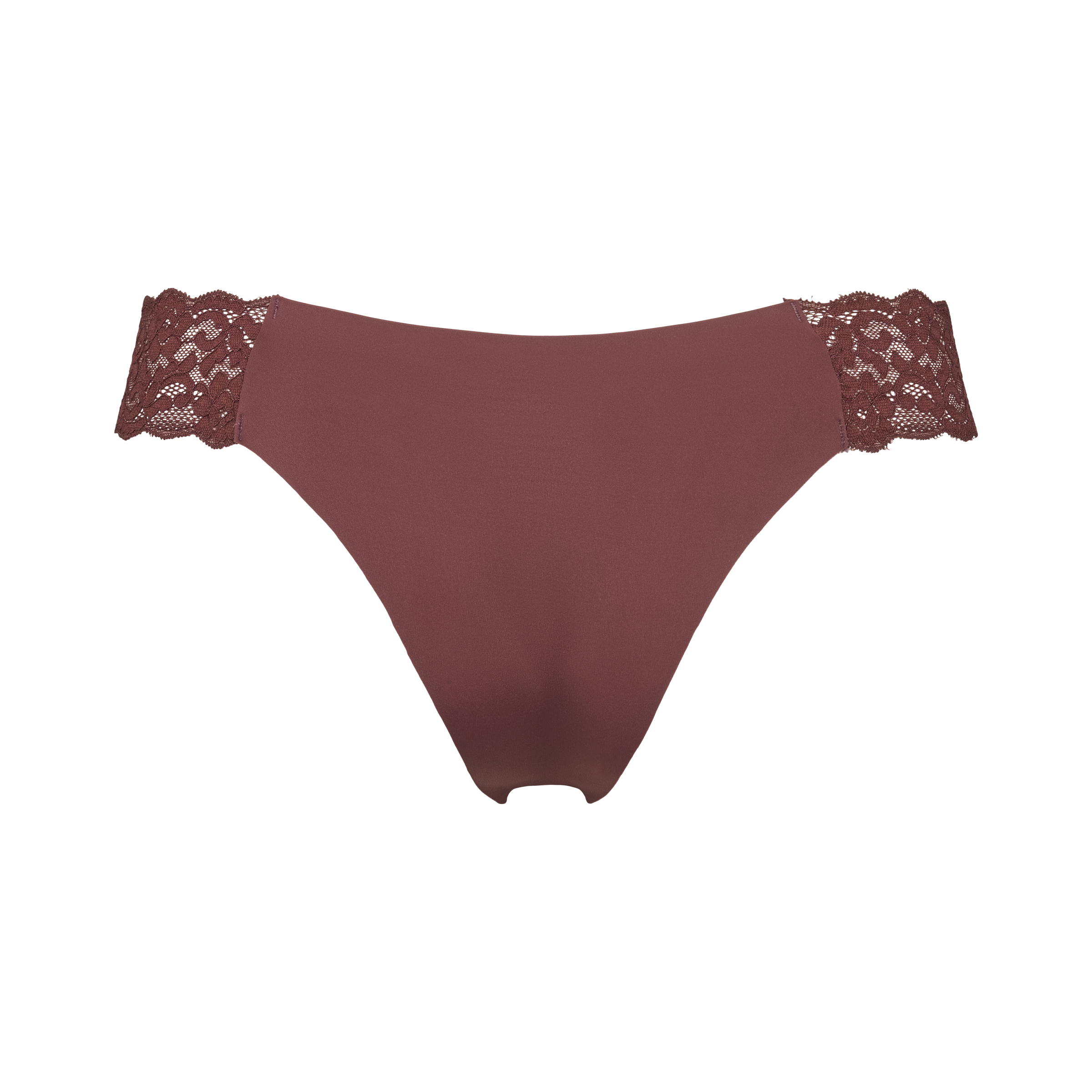 Seamless string w lace on side 3-pack Brown bagfra