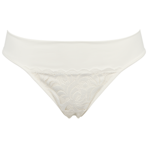 Bella string ivory - Bløde string trusse med blonde