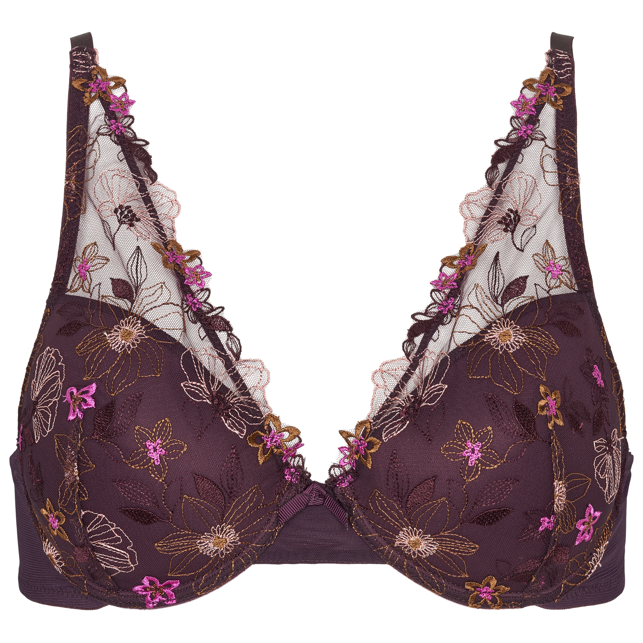 Bøjle bh med blomster broderinger