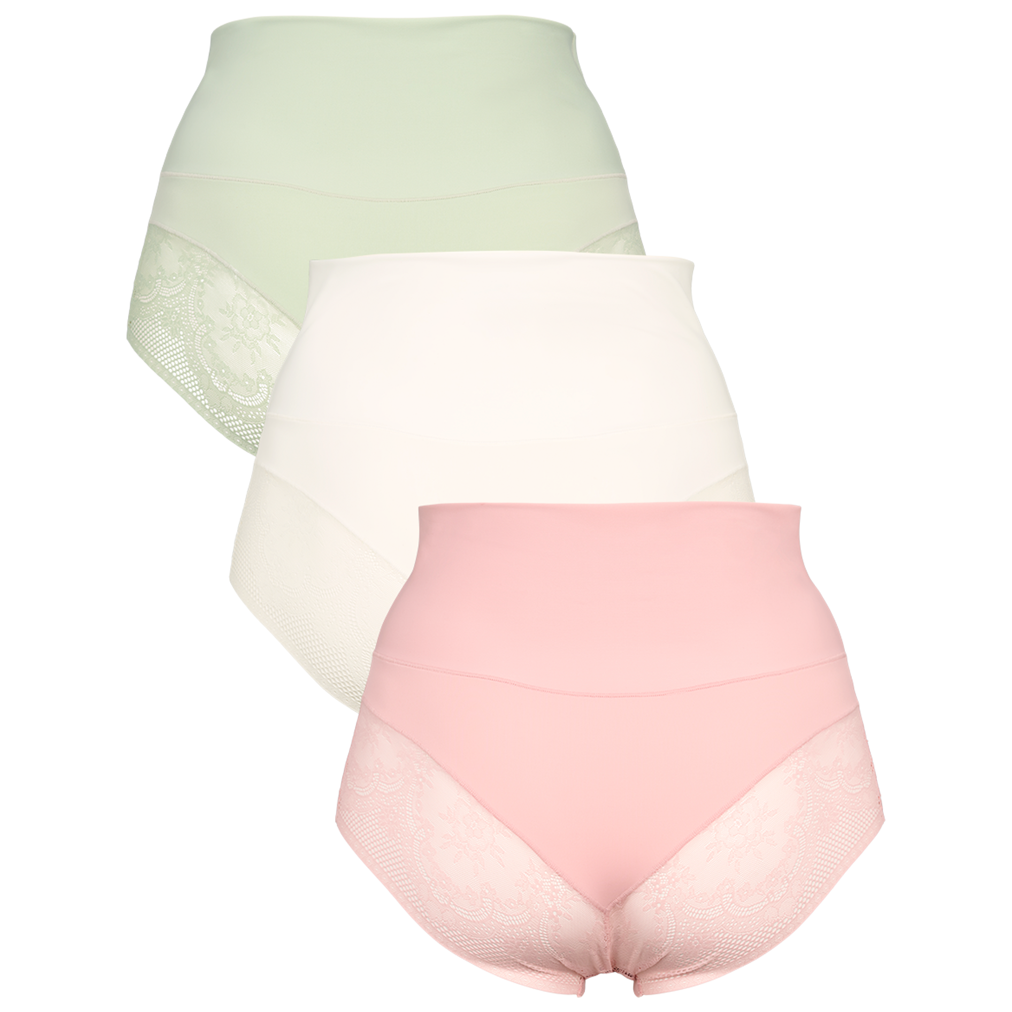 Seamless light shape tai 3-pack i grøn, hvid og lyserød