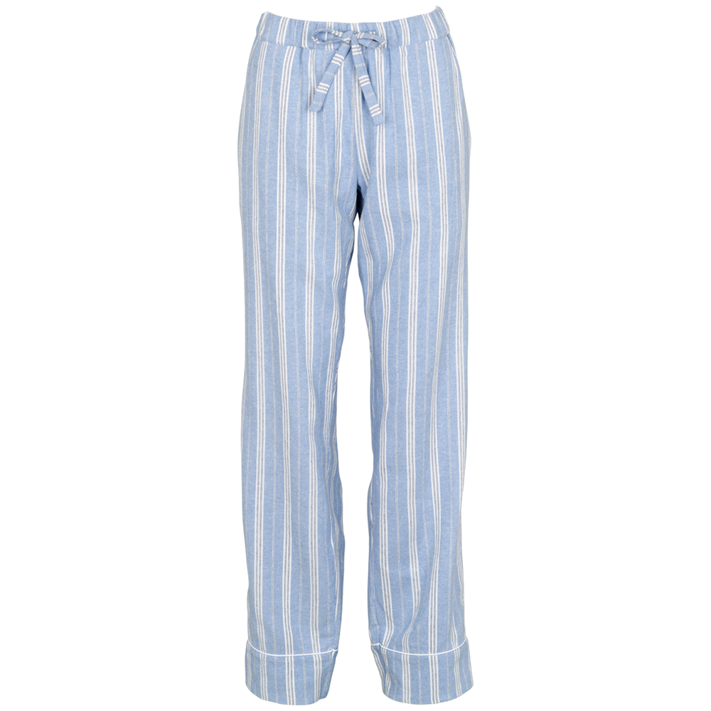 Blå stribet pyjamasbukser